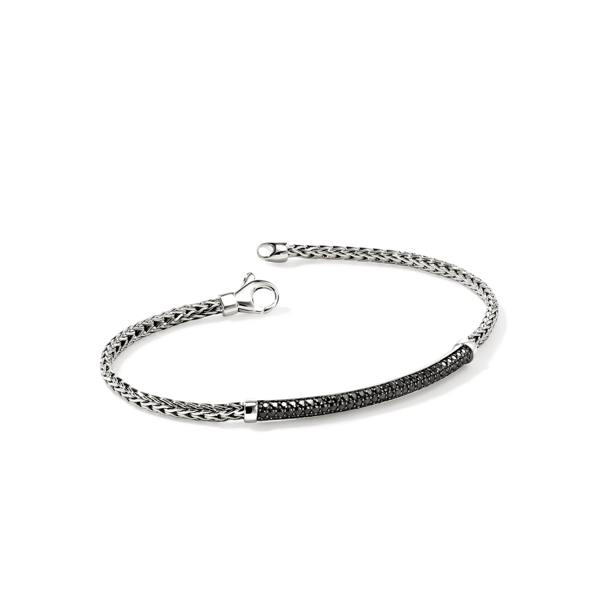 JH Essential Pavé Bracelet, Sterling Silver, Gemstones, 2.5MM|BUS987084BLS - Image 3