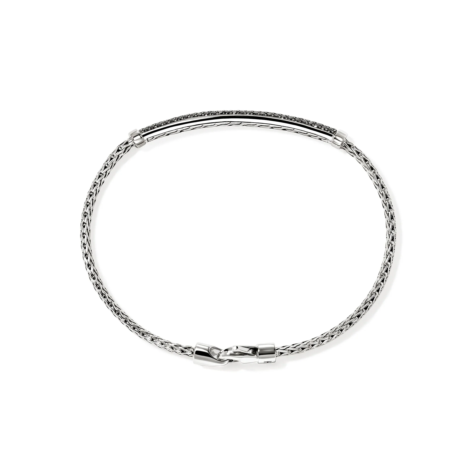 JH Essential Pavé Bracelet, Sterling Silver, Gemstones, 2.5MM|BUS987084BLS - Image 5