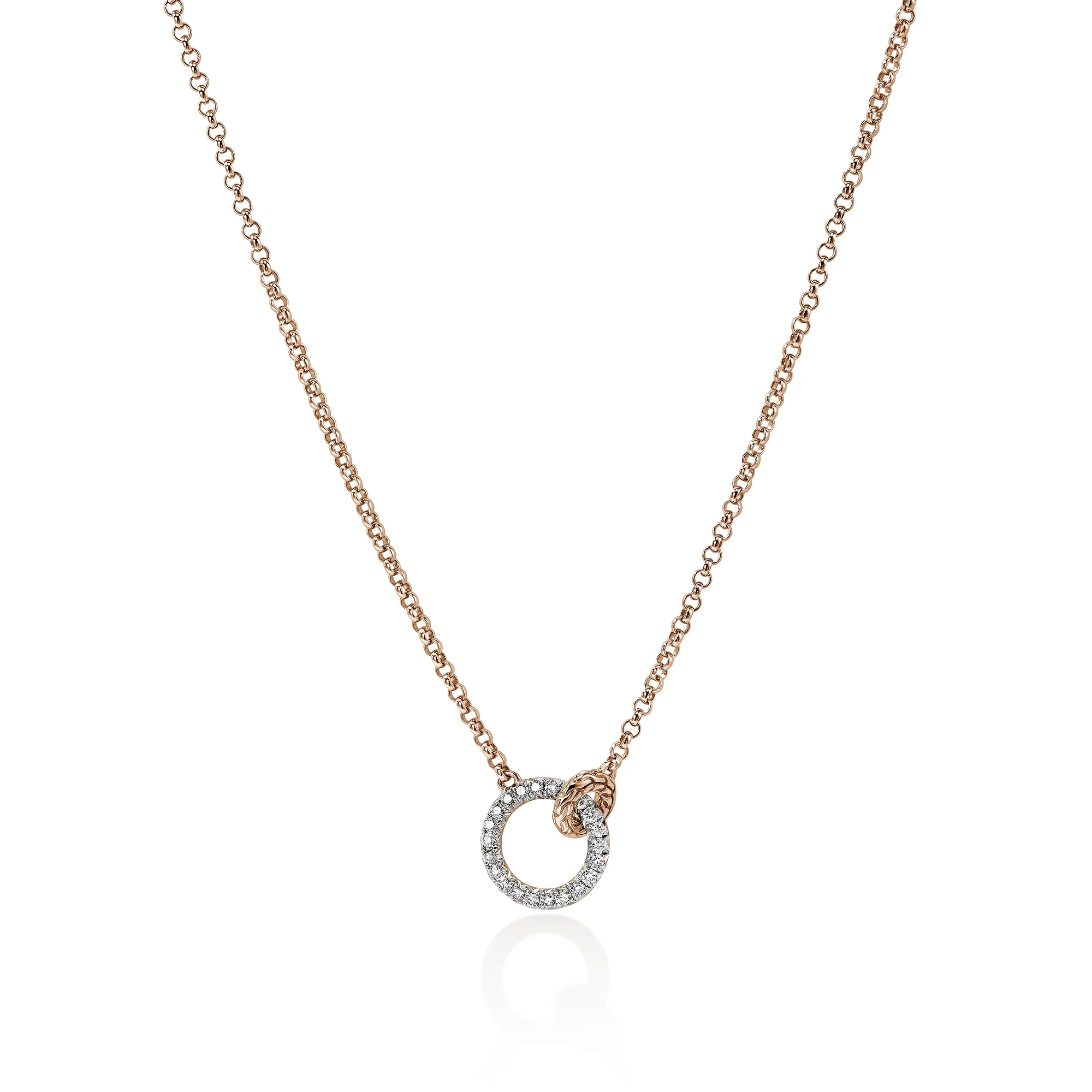 JH Essential Pavé Necklace, Rose Gold, Diamonds, 2MM|NGGX987802RDI