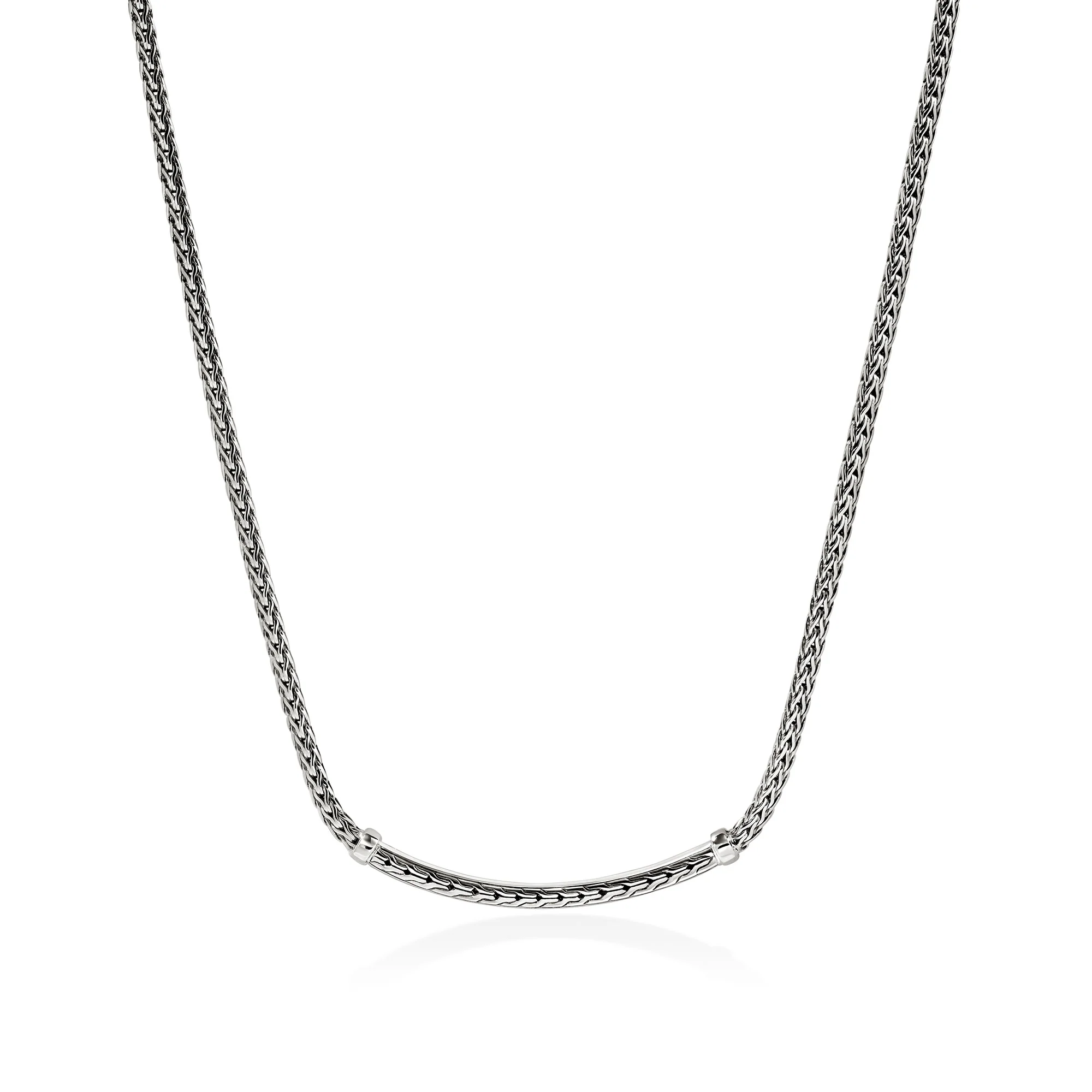 JH Essential Pavé Necklace, Sterling Silver, Diamonds, 2.5MM|NBP986982DI - Image 4
