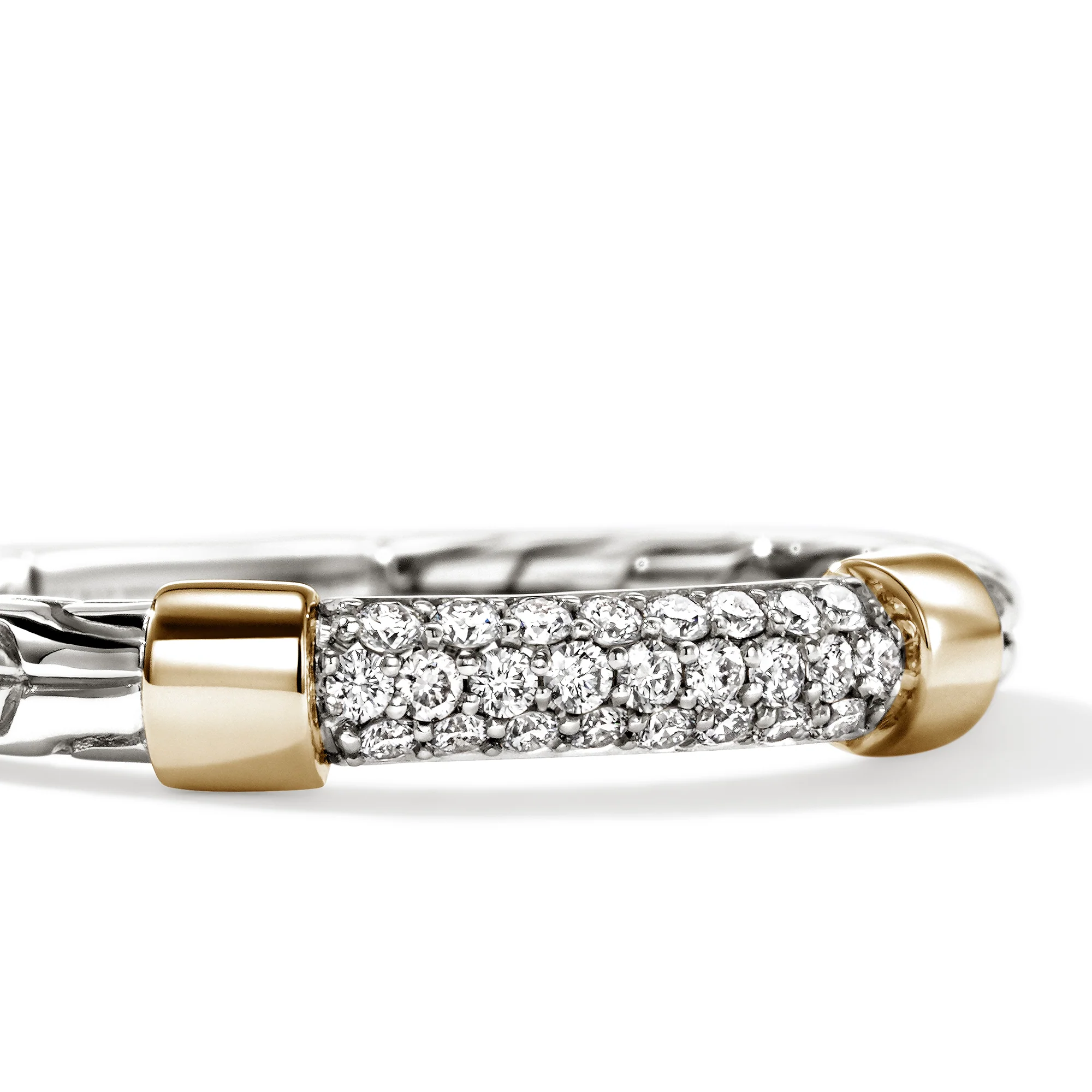 JH Essential Pave Ring, Gold, Sterling Silver, Diamonds, 3MM|RZZP988692DI - Image 2