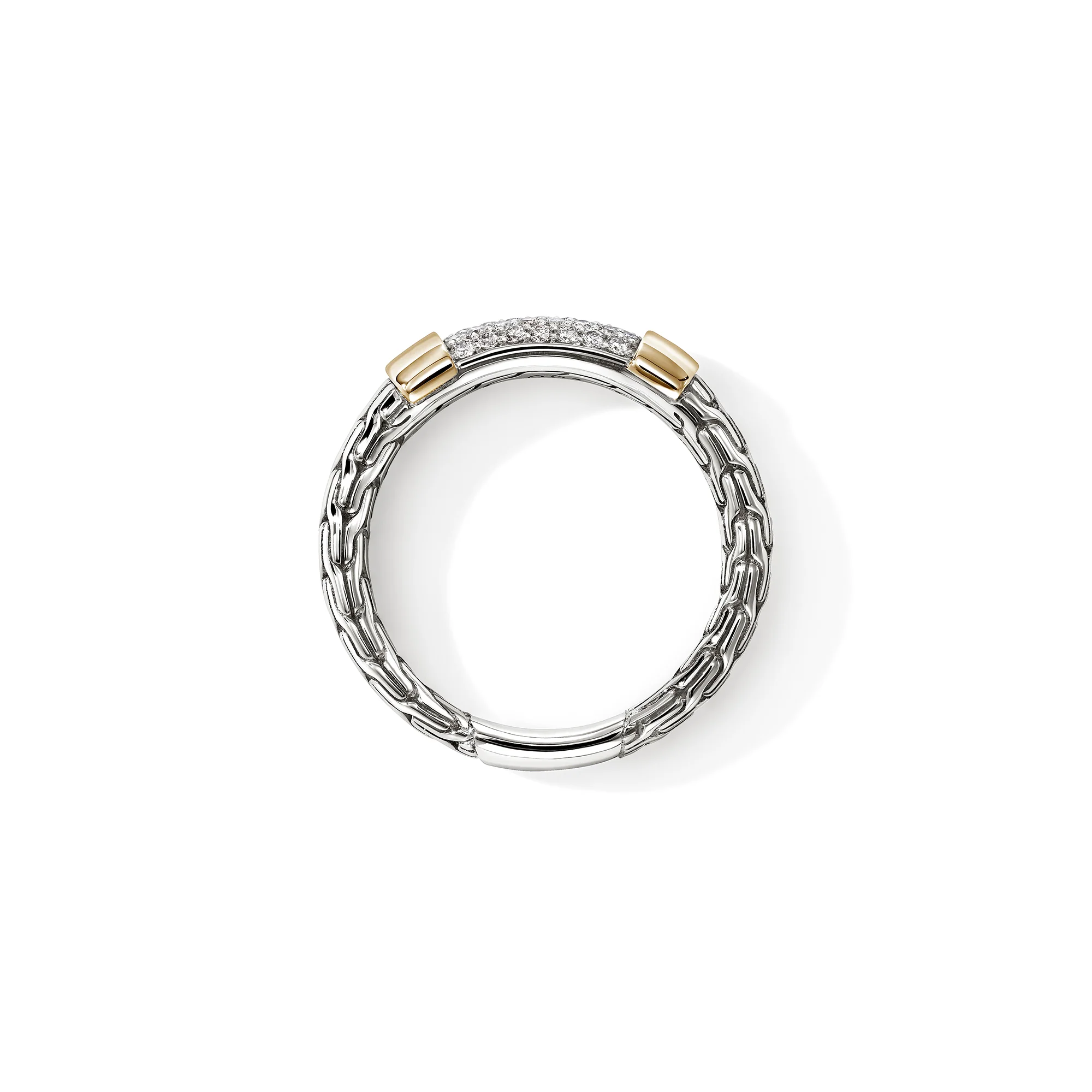 JH Essential Pave Ring, Gold, Sterling Silver, Diamonds, 5MM|RZZP988702DI - Image 4