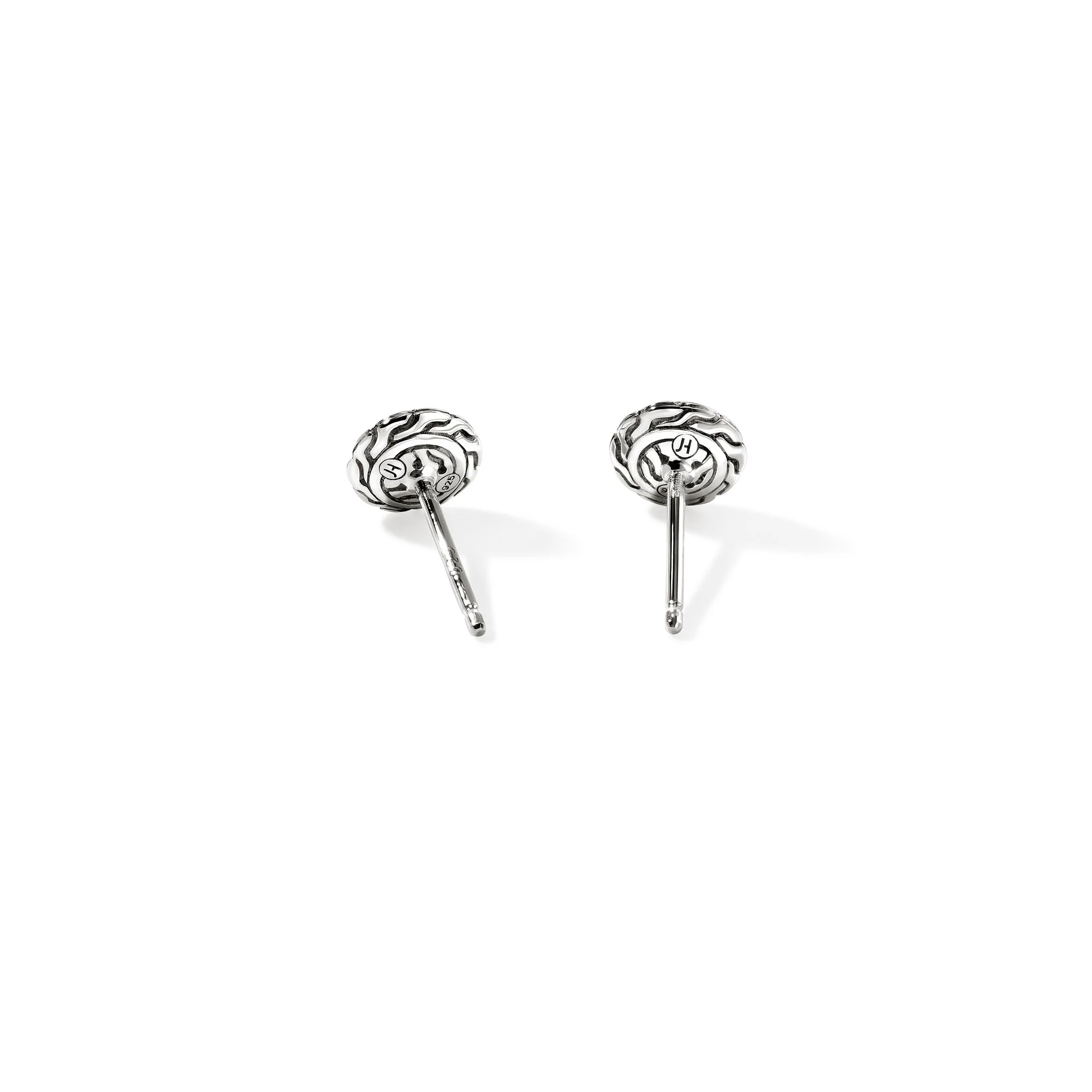 JH Essential Pavé Stud Earring, Sterling Silver, Gemstones, 7MM|EBS987024BSP - Image 4
