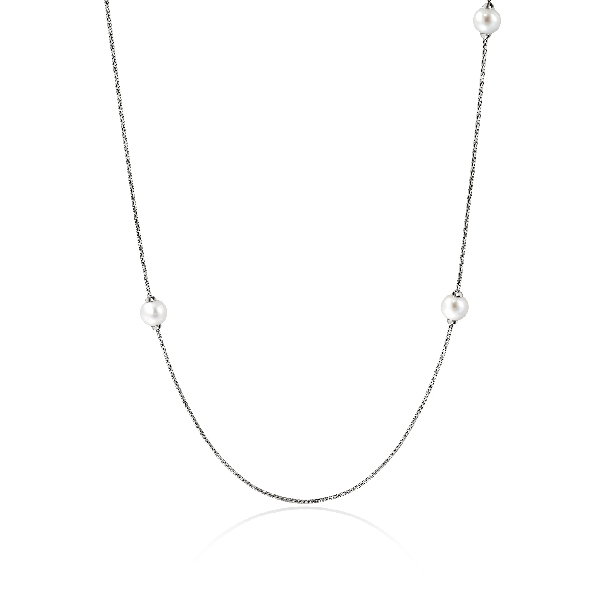 JH Essential Pearl Necklace, Sterling Silver, Pearl, 1.8MM|NB987241