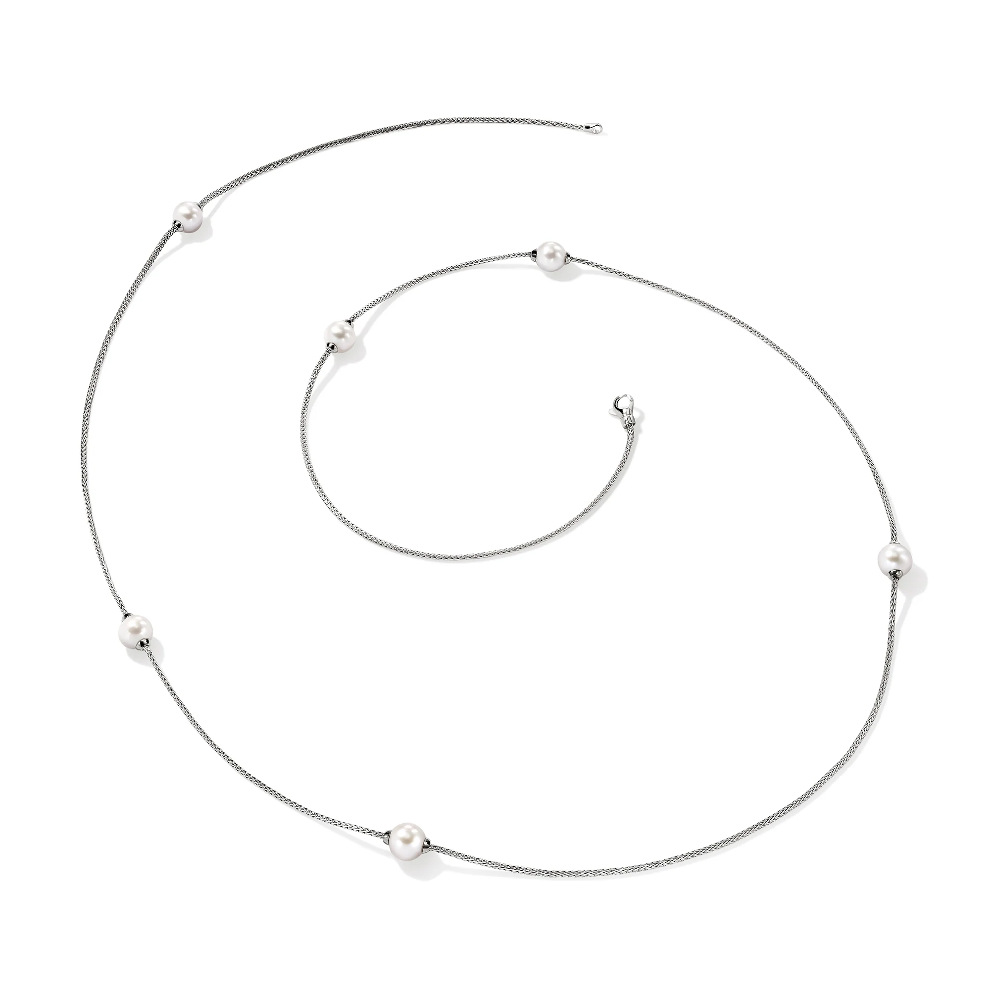 JH Essential Pearl Necklace, Sterling Silver, Pearl, 1.8MM|NB987241 - Image 3