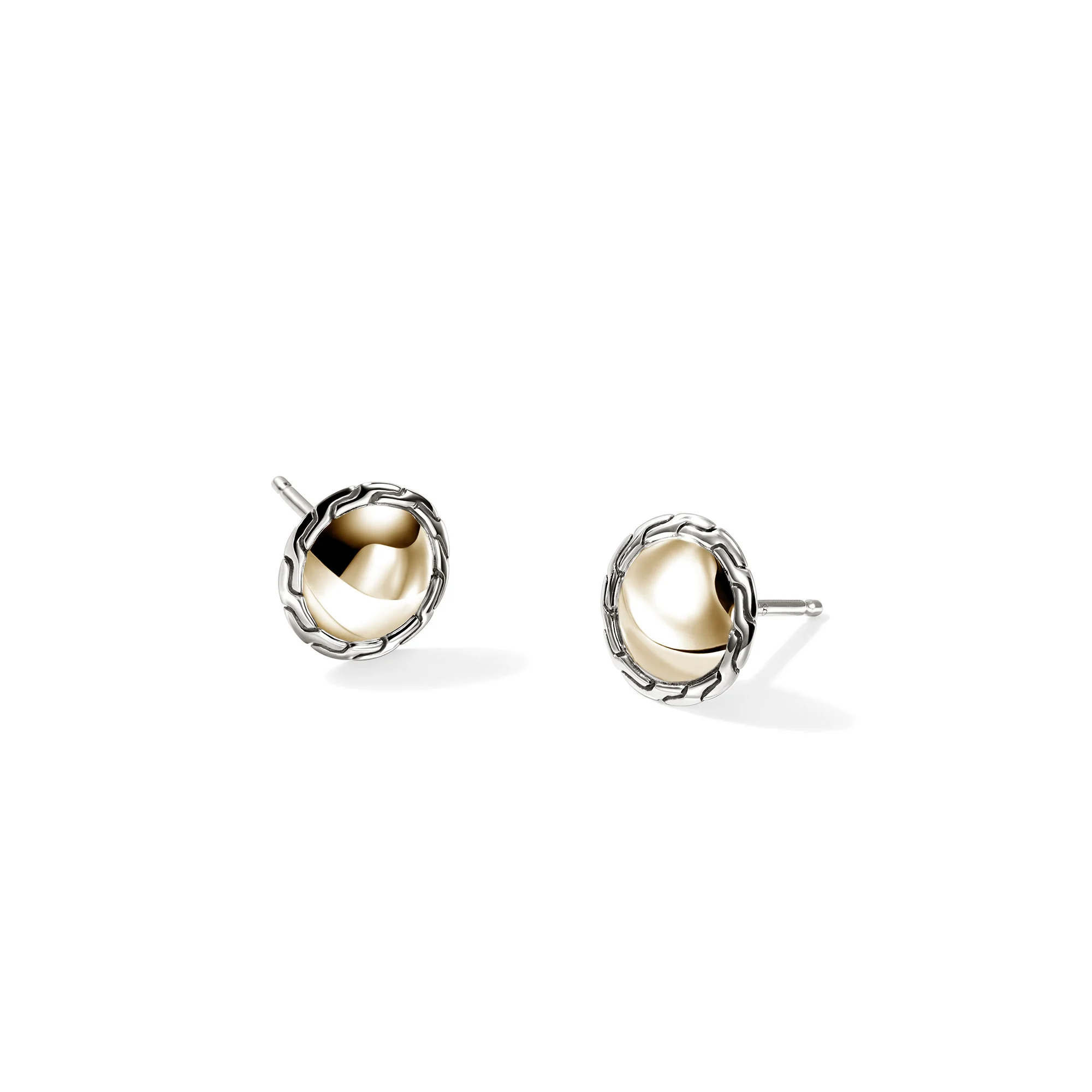 JH Essential Stud Earring, Gold, Sterling Silver, 10MM|EZZ98718 - Image 3