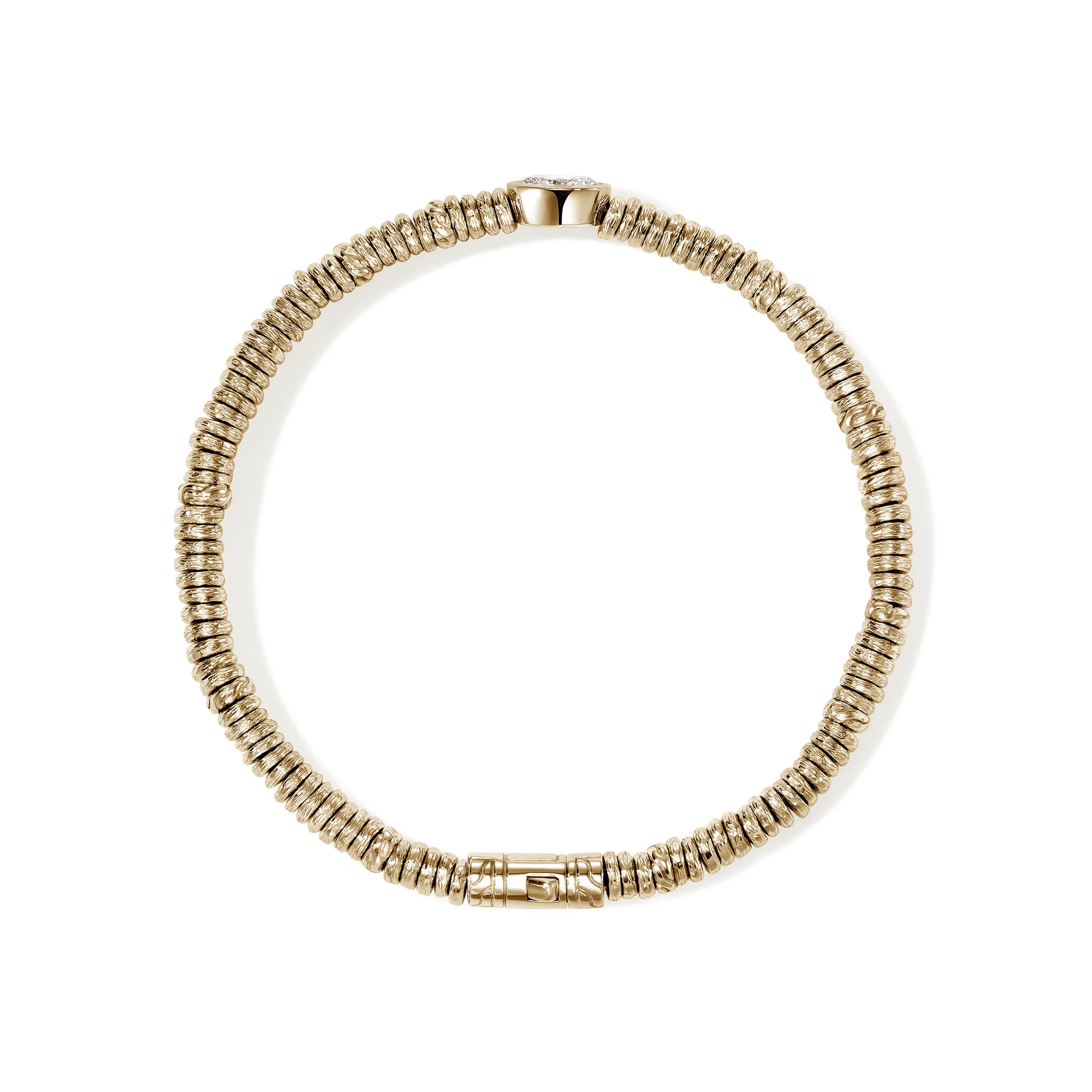 JH Lovestruck⢠Heishi Bracelet, Gold, Diamond, 1.0TCW|BUGGX43036LGD - Image 4