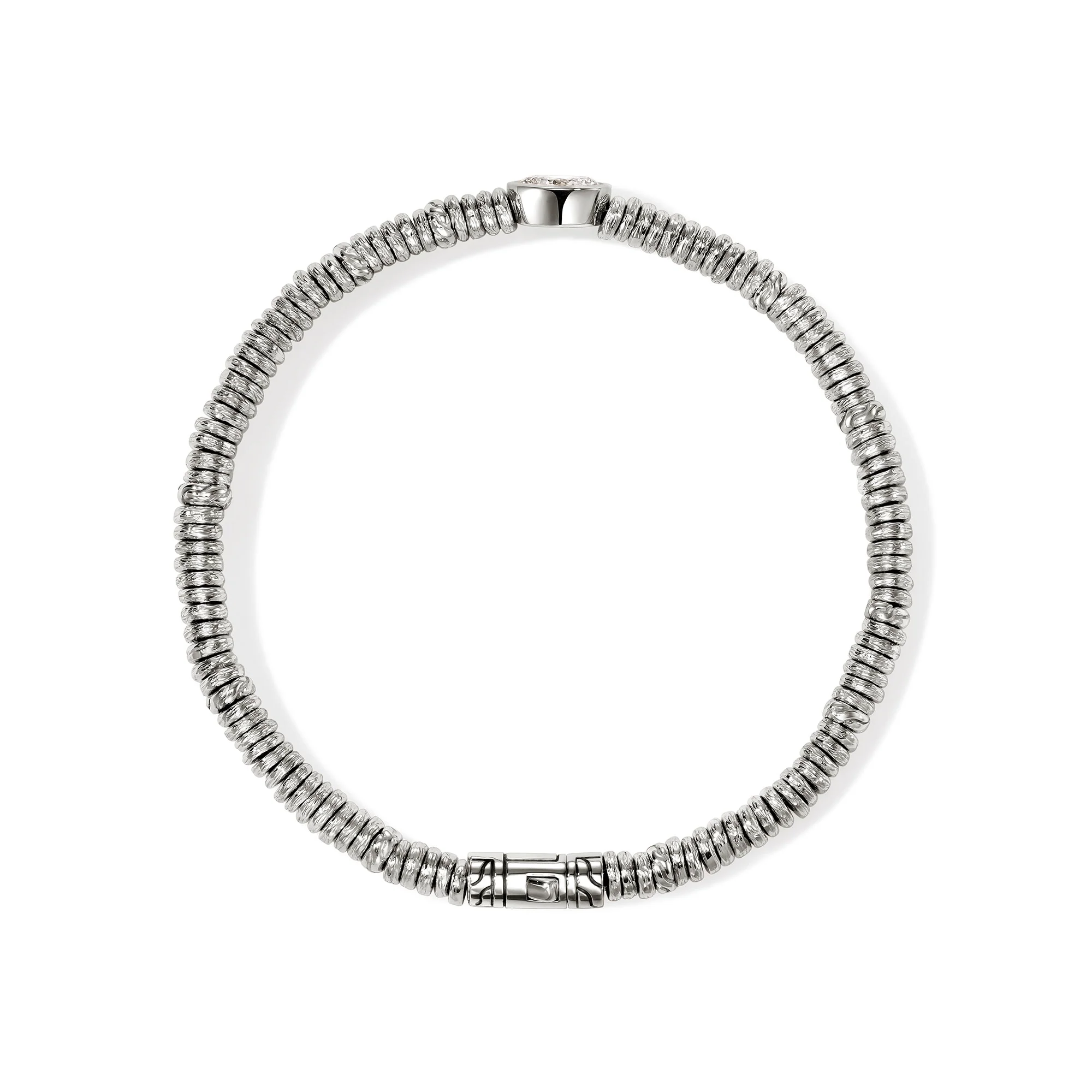JH Lovestruck⢠Heishi Bracelet, Sterling Silver, Diamond, 1.0TCW|BUP43036LGD - Image 4