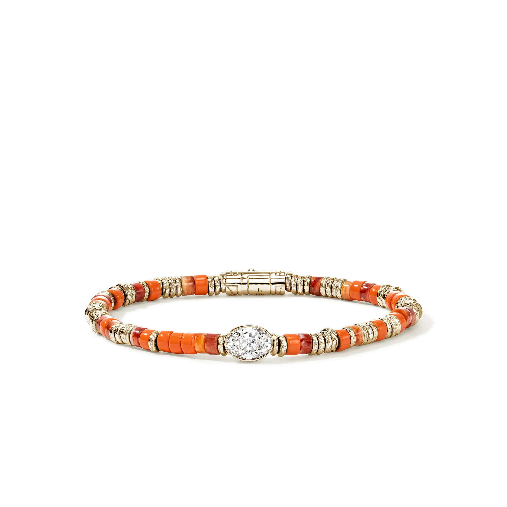 JH Lovestruck⢠Heishi Bracelet, Gold, Sterling Silver, Hardstones, Enamel, Diamond, 1.0TCW|BUZZP430363OROYSLGD