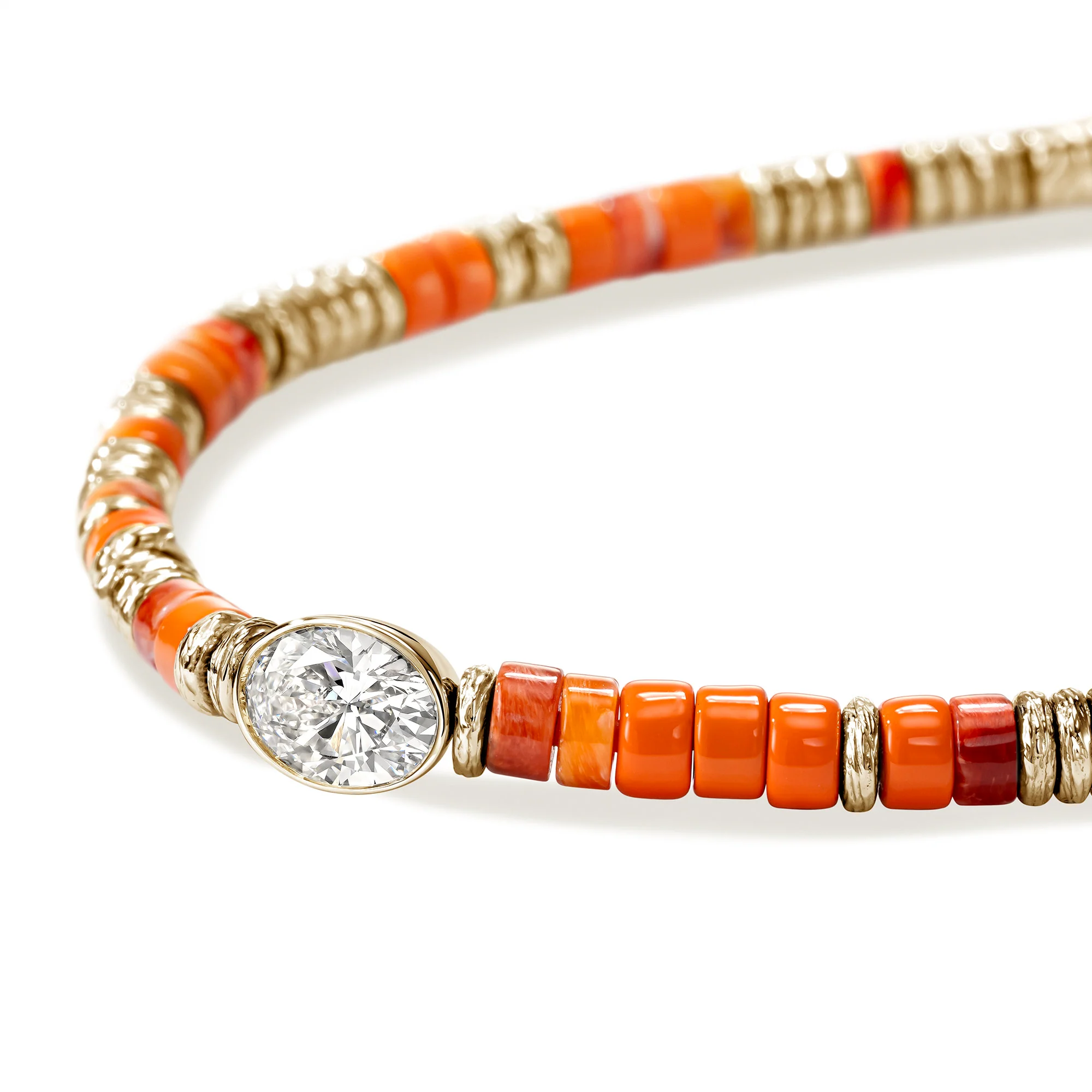 JH Lovestruck⢠Heishi Bracelet, Gold, Sterling Silver, Hardstones, Enamel, Diamond, 1.0TCW|BUZZP430363OROYSLGD - Image 2