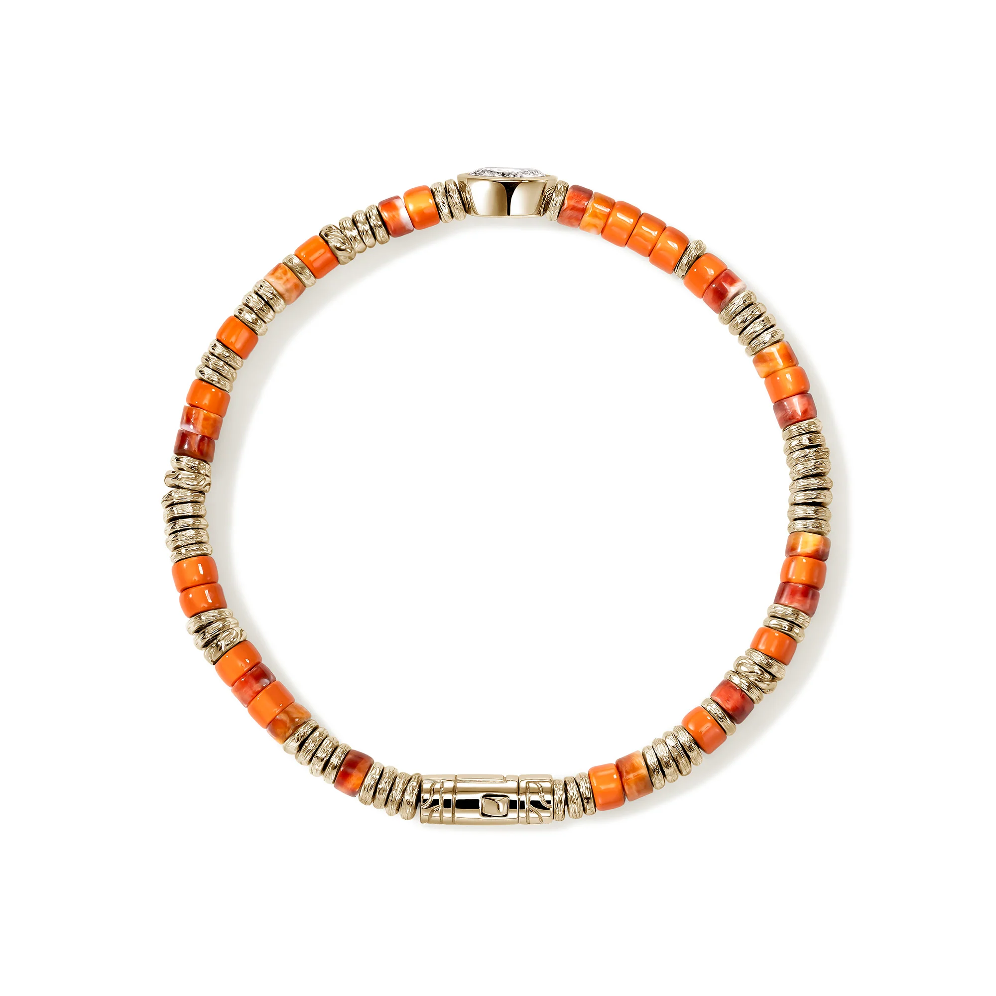 JH Lovestruck⢠Heishi Bracelet, Gold, Sterling Silver, Hardstones, Enamel, Diamond, 1.0TCW|BUZZP430363OROYSLGD - Image 4