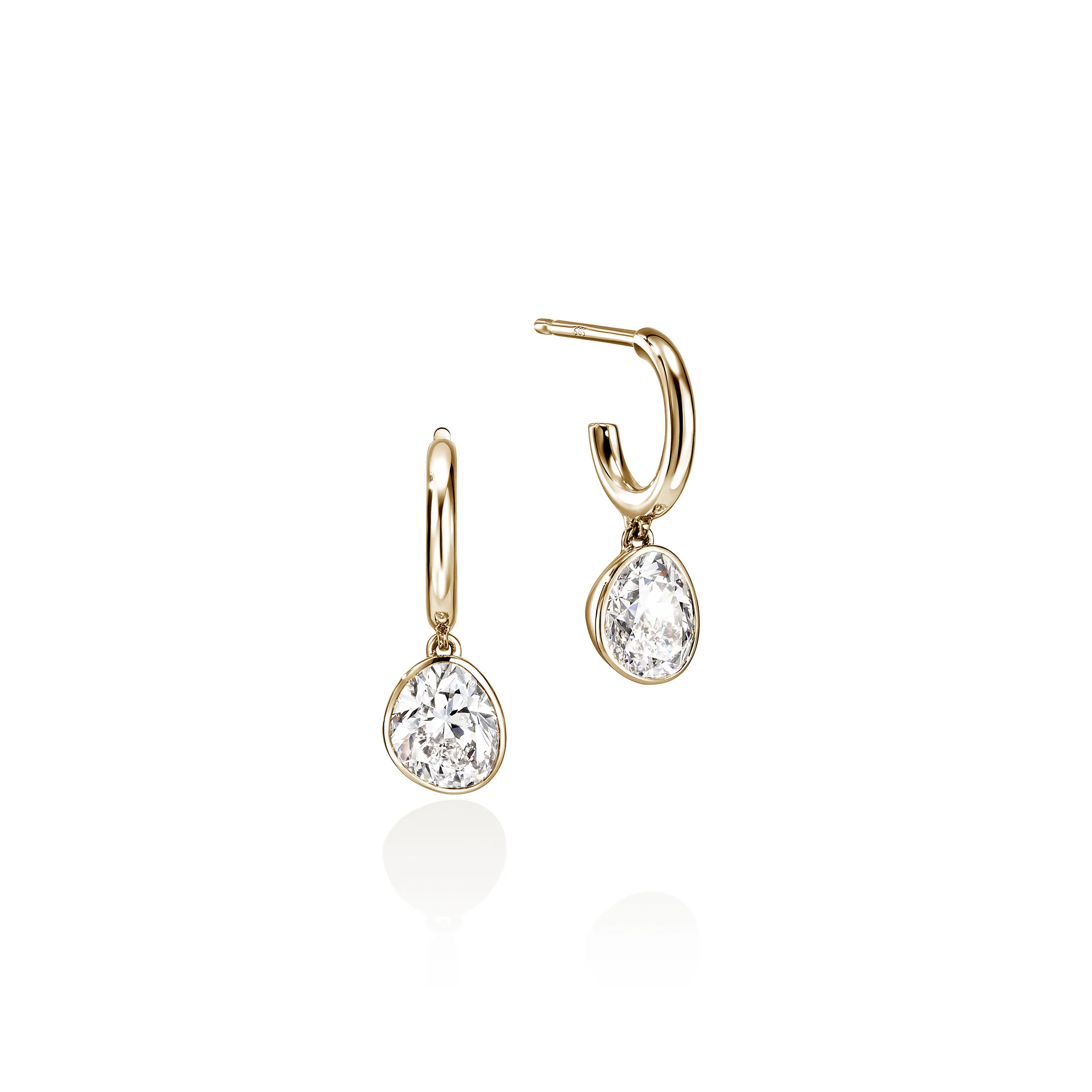 JH Lovestruck⢠Hoop Earrings, Gold, Diamonds, 1.5TCW|EGGX43006LGD