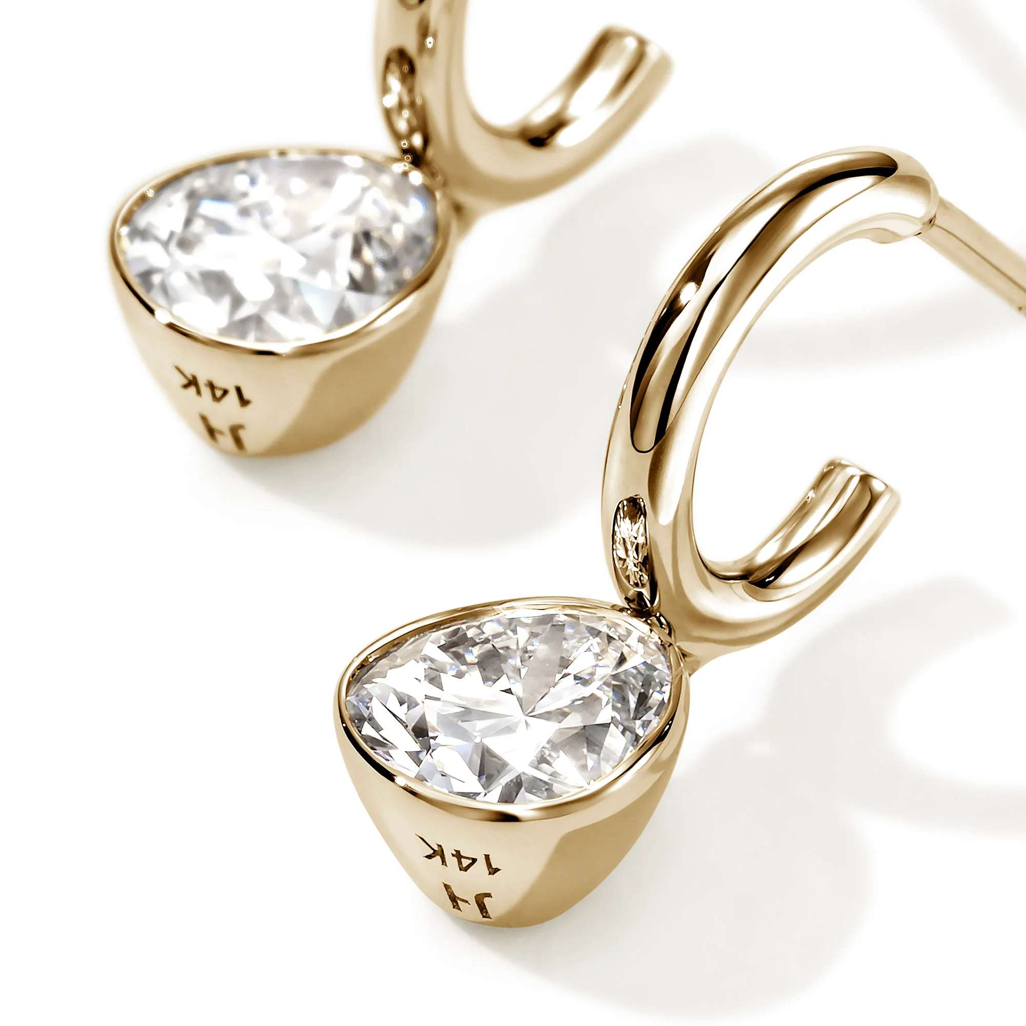 JH Lovestruck⢠Hoop Earrings, Gold, Diamonds, 1.5TCW|EGGX43006LGD - Image 2