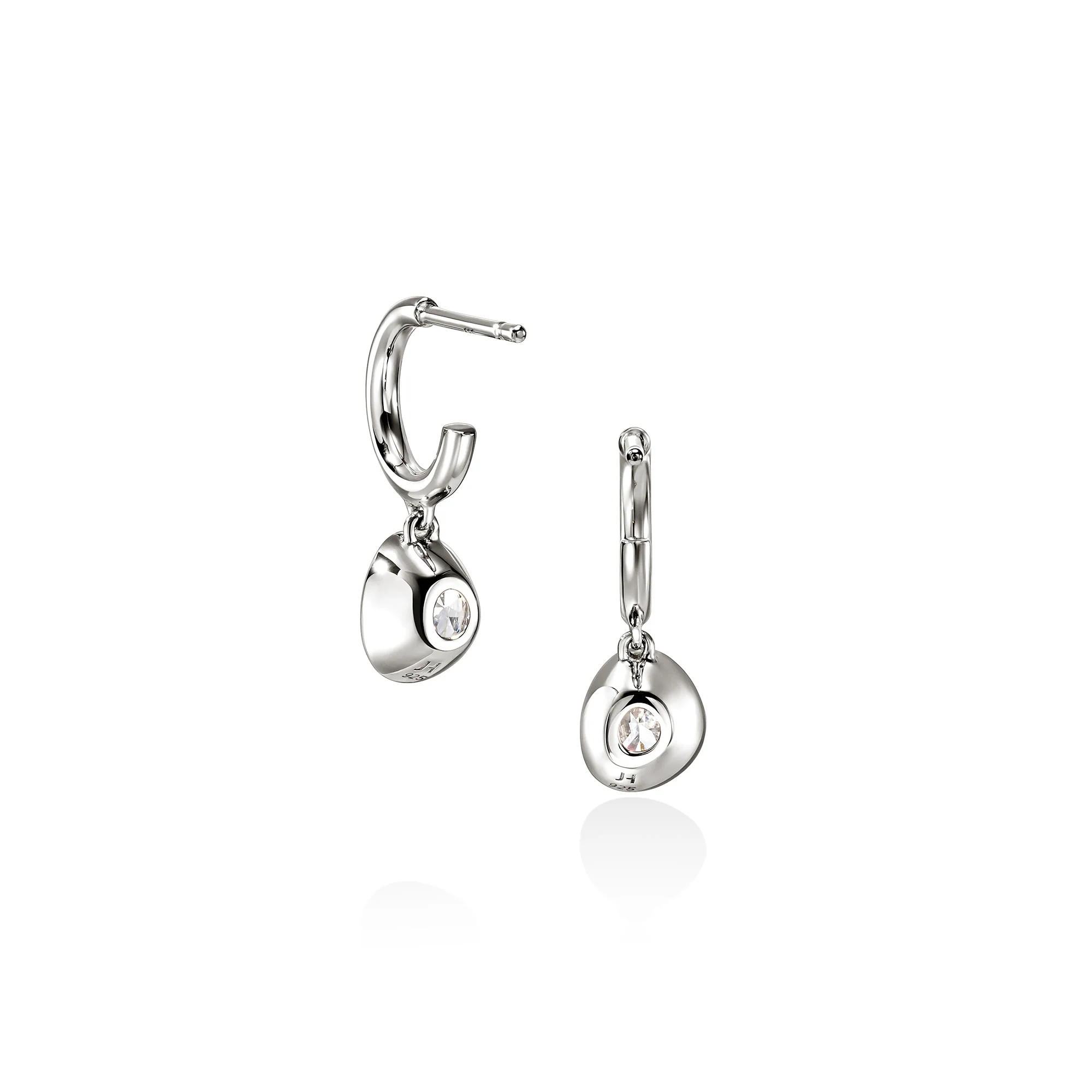 JH Lovestruck™ Hoop Earrings, Sterling Silver, Diamonds, 1.5TCW|EBP43006LGD - Image 3