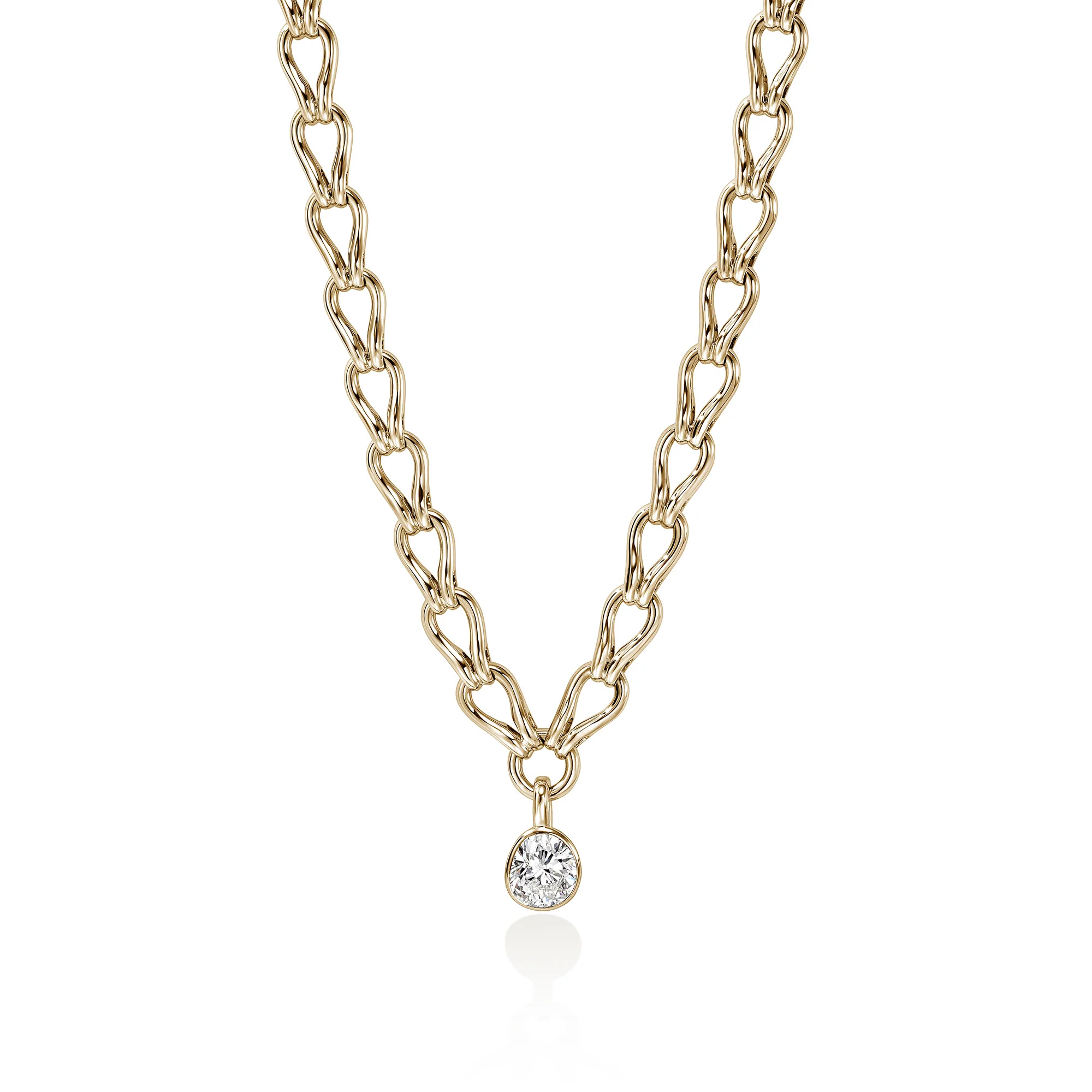 JH Lovestruck⢠Link Necklace, Gold, Diamond, 4.0TCW|NGGX43045LGD