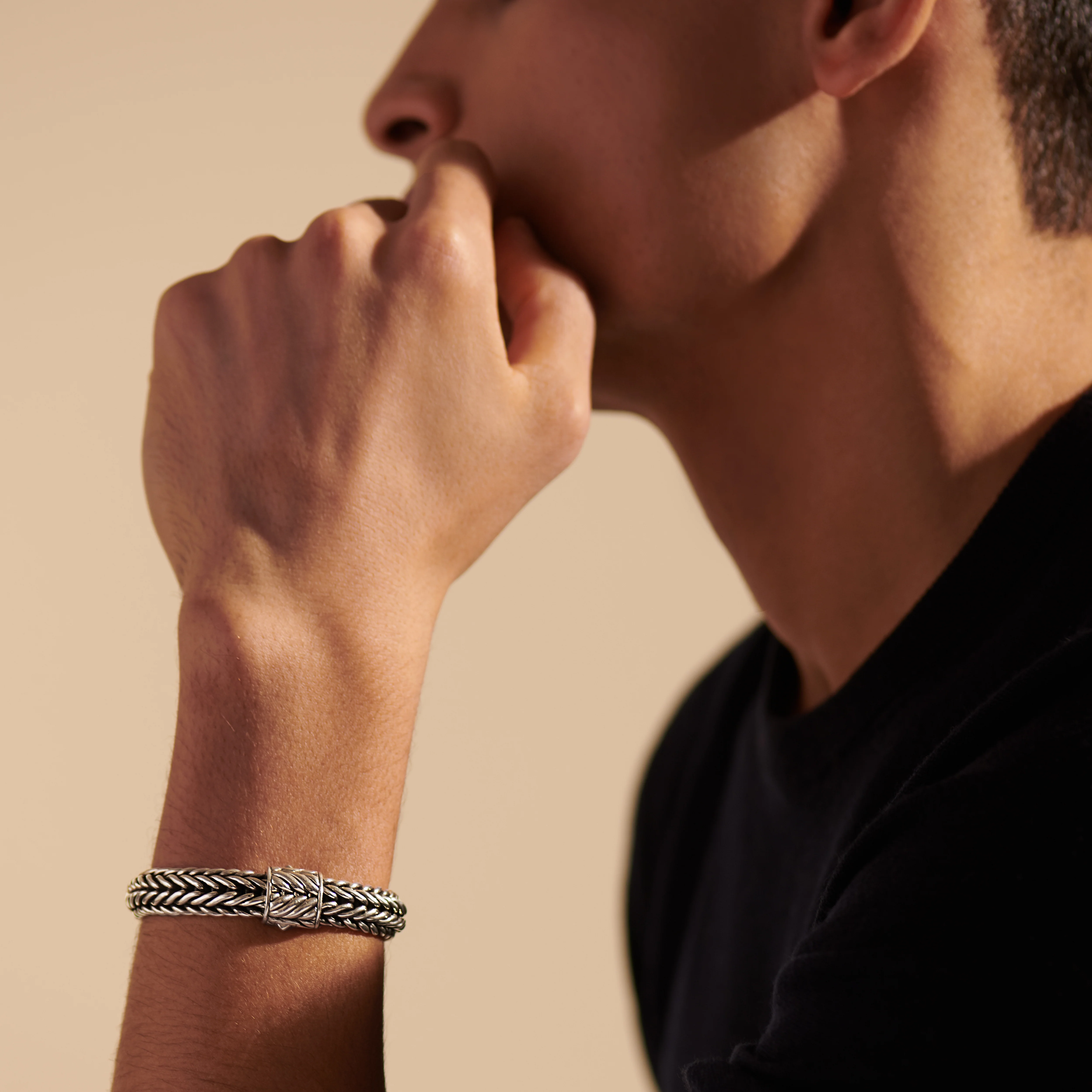 Icon Chevron Bracelet, Sterling Silver, 12MM|BU90609 - Image 5