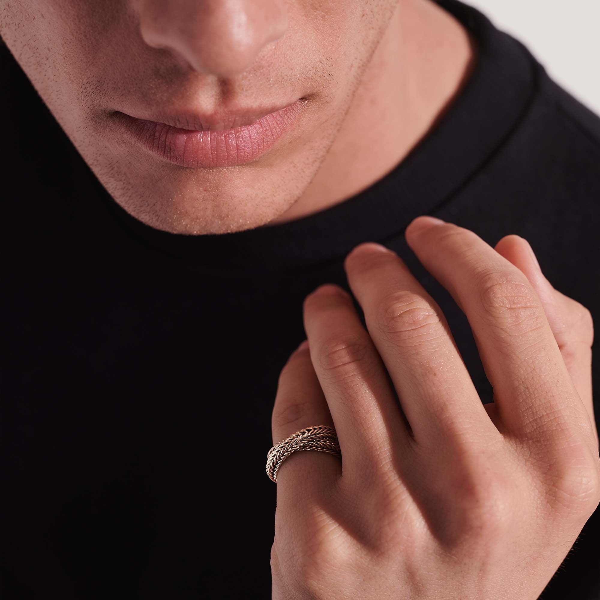 Icon Chevron Crossover Ring, Gold, 4.5MM|RGG900825 - Image 7