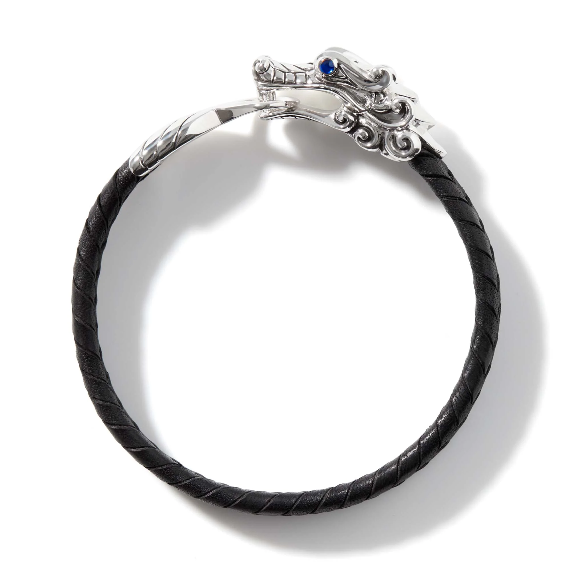 Naga Bracelet, Sterling Silver, Leather|BMS6511522BLBSP - Image 5