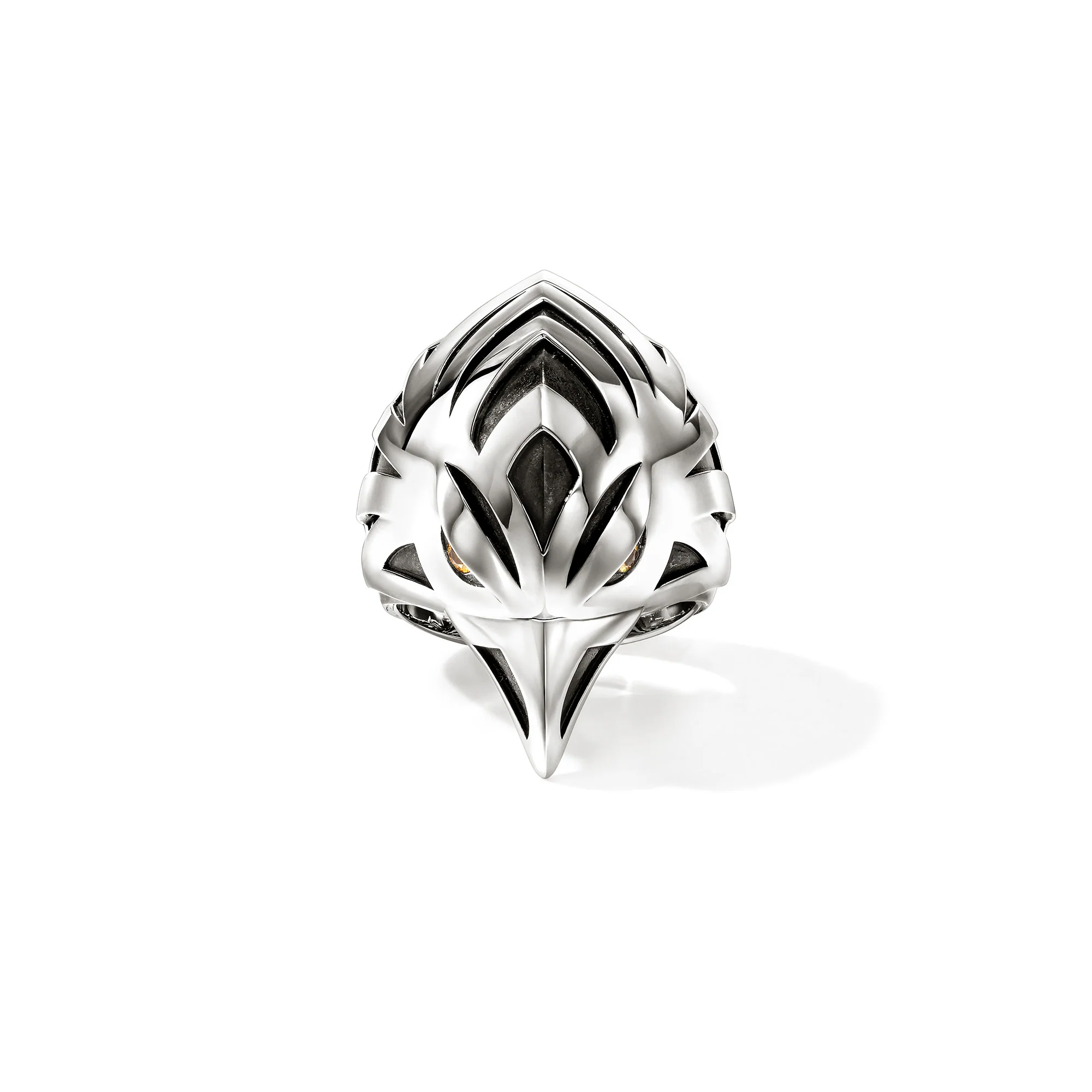 Legends Eagle Ring, Sterling Silver, Yellow Sapphire|RMS603831YS