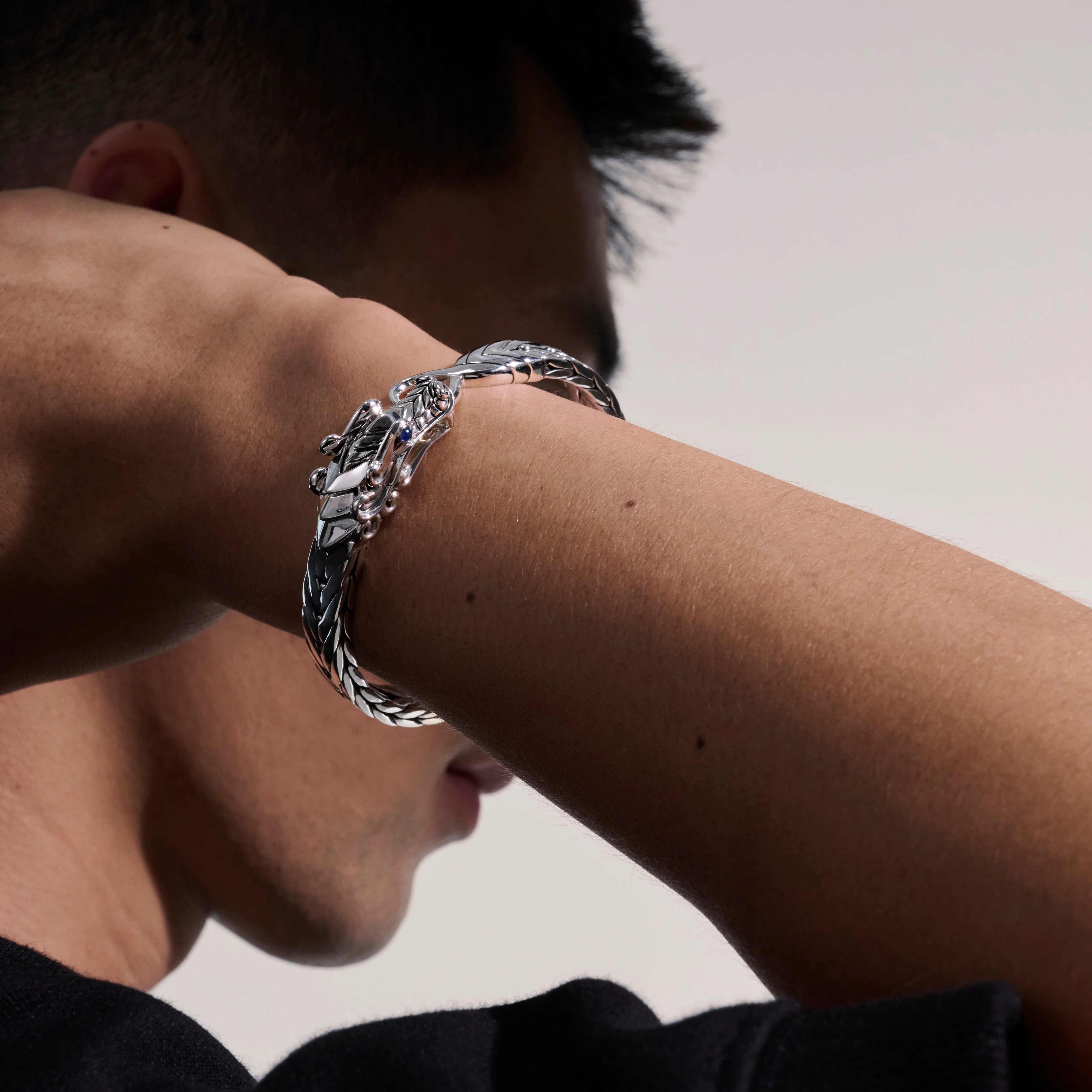 Naga Bracelet, Sterling Silver, 9MM|BMS65115221BSP - Image 5