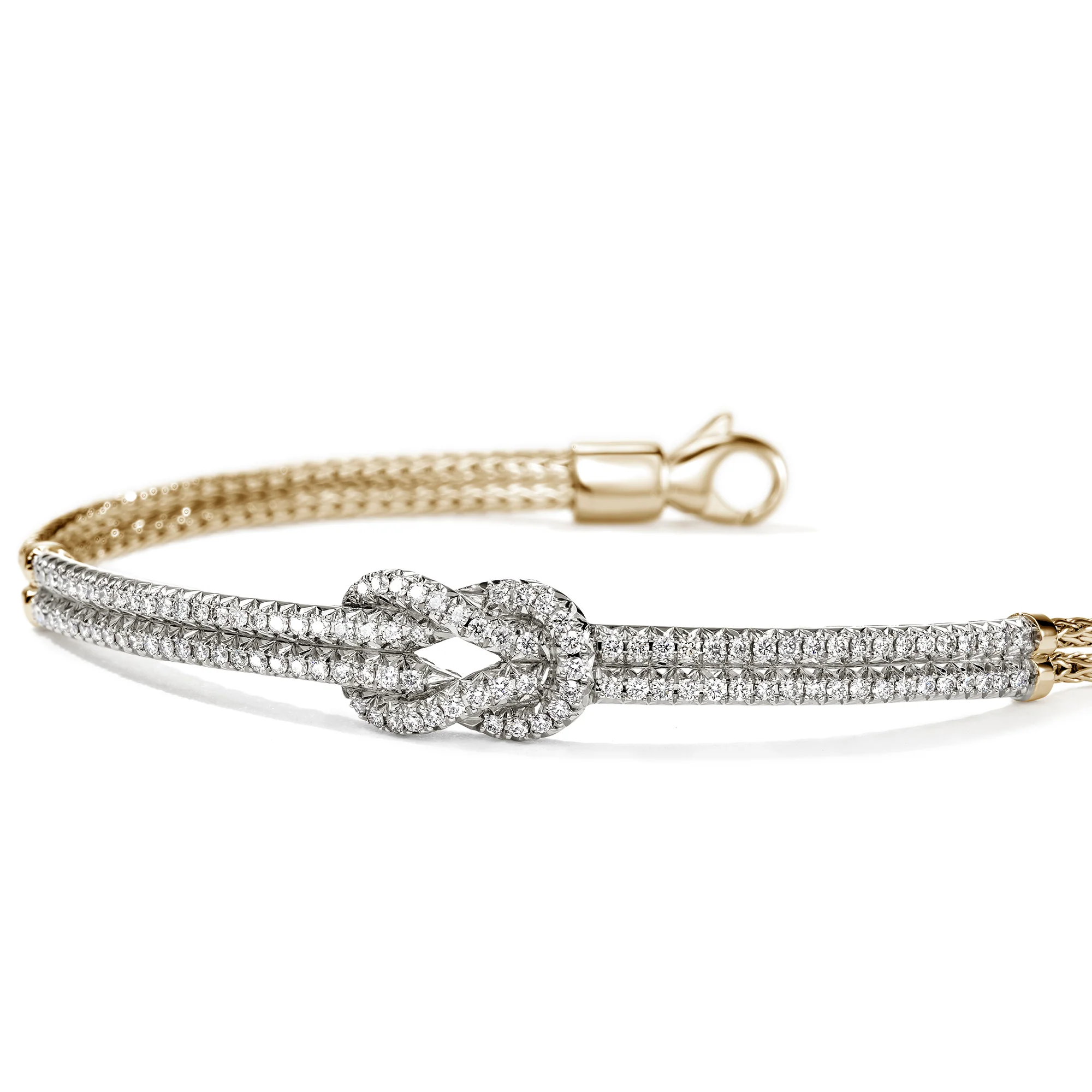 Love Knot Bracelet, Gold, Diamonds|BUGGX987882DI - Image 2