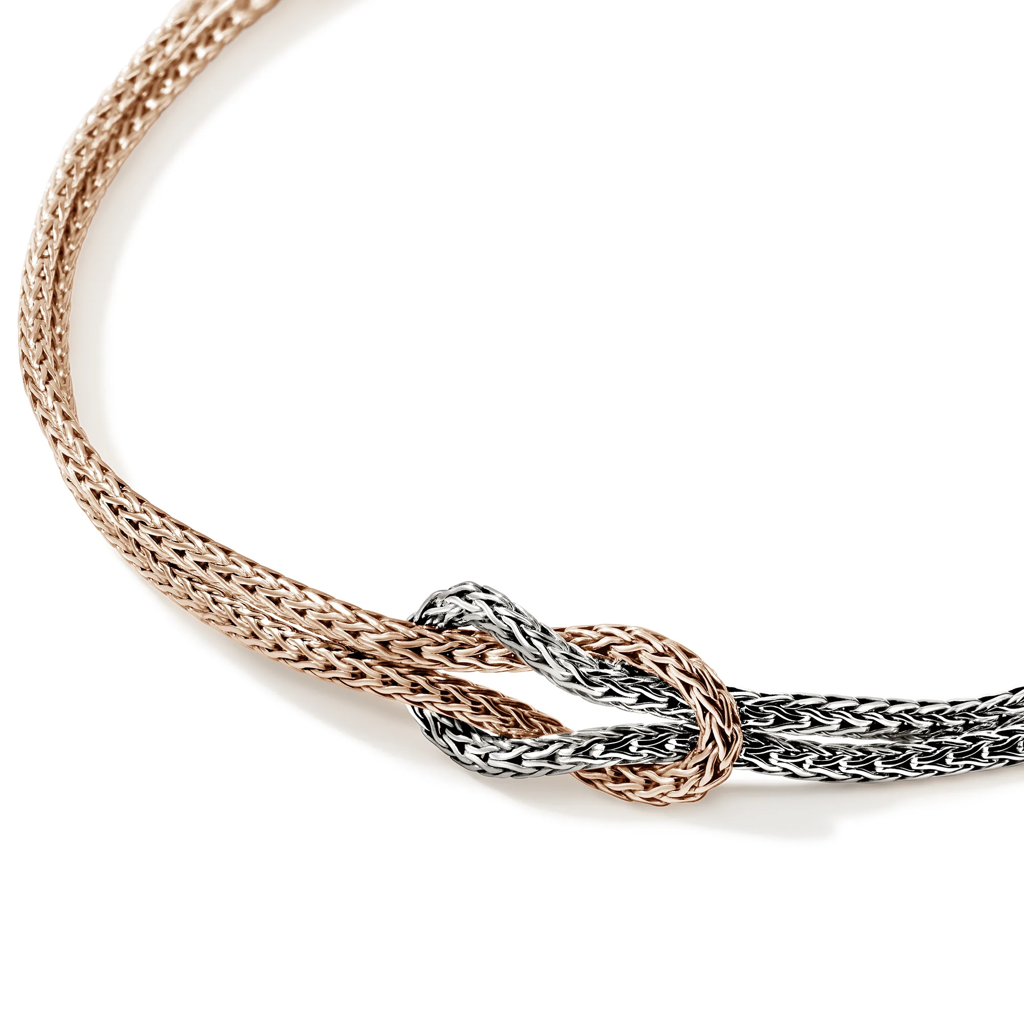 Love Knot Bracelet, Rose Gold, Sterling Silver, 3.6MM|BUZZ900776R - Image 2