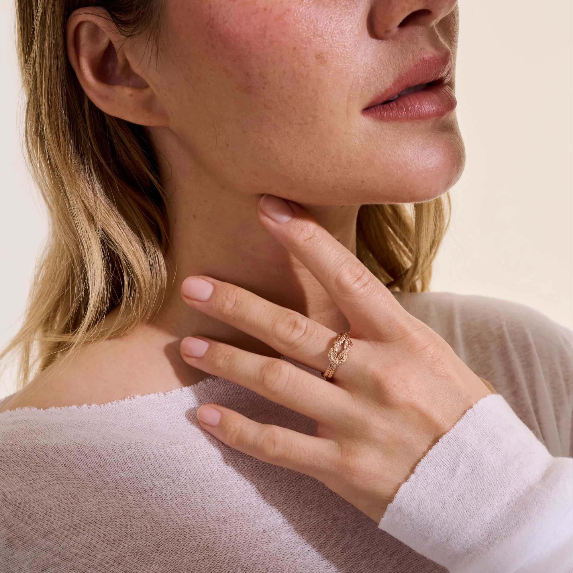 Love Knot Ring, Rose Gold, 3.6MM|RGG901040R - Image 6