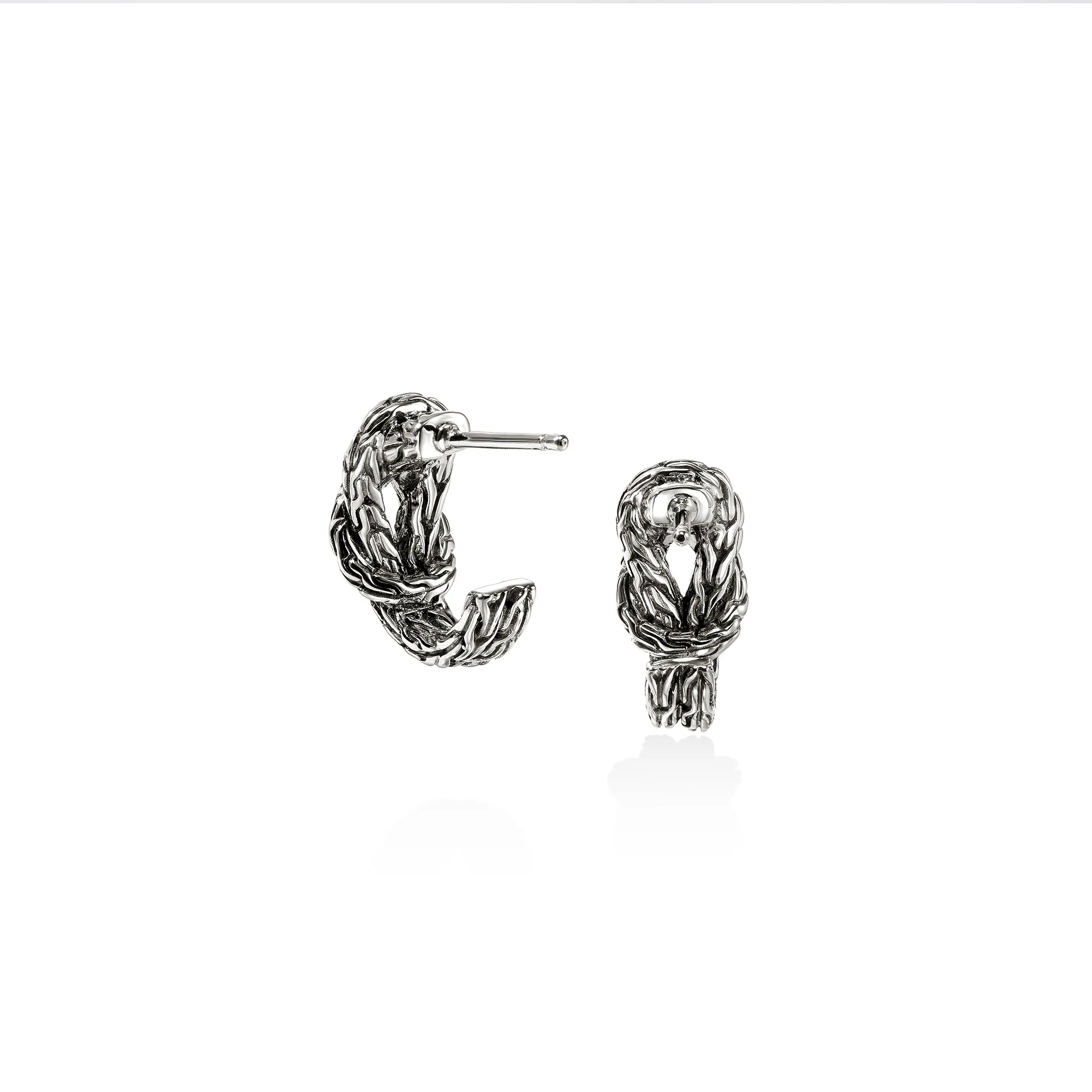Love Knot Hoop Earring, Sterling Silver, 13MM|EB98782 - Image 4