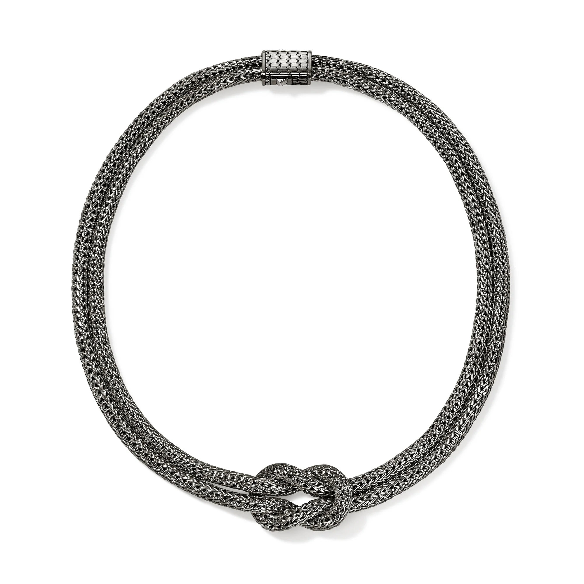 Love Knot Necklace, Dark Silver, 10MM|NB98778BRD
