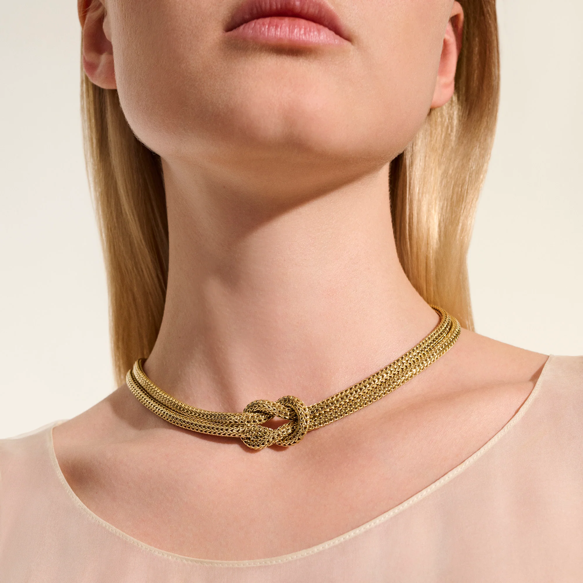 Love Knot Necklace, Gold, 10MM|NGG98778 - Image 5