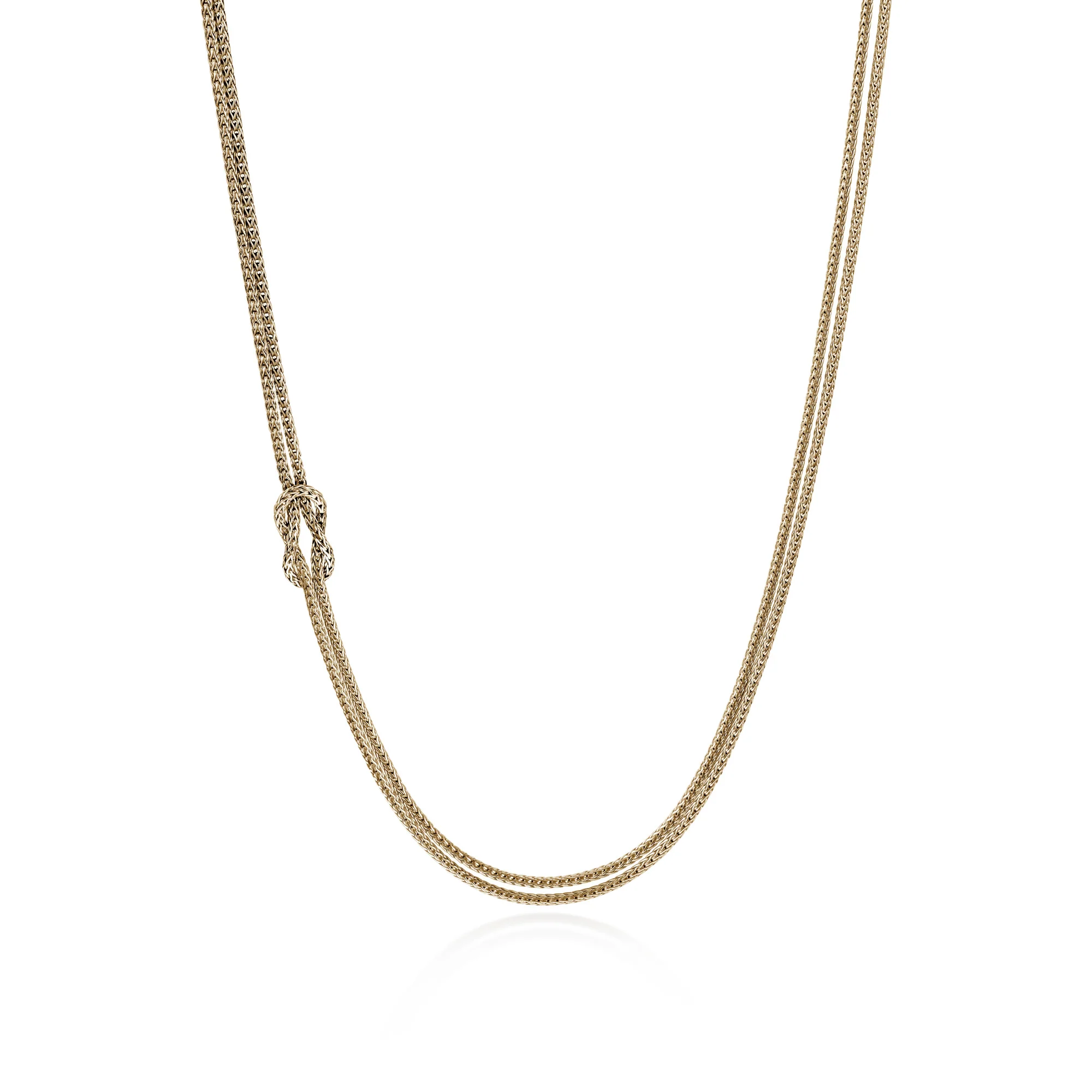 Love Knot Necklace, Gold, 3.6MM|NGG98756