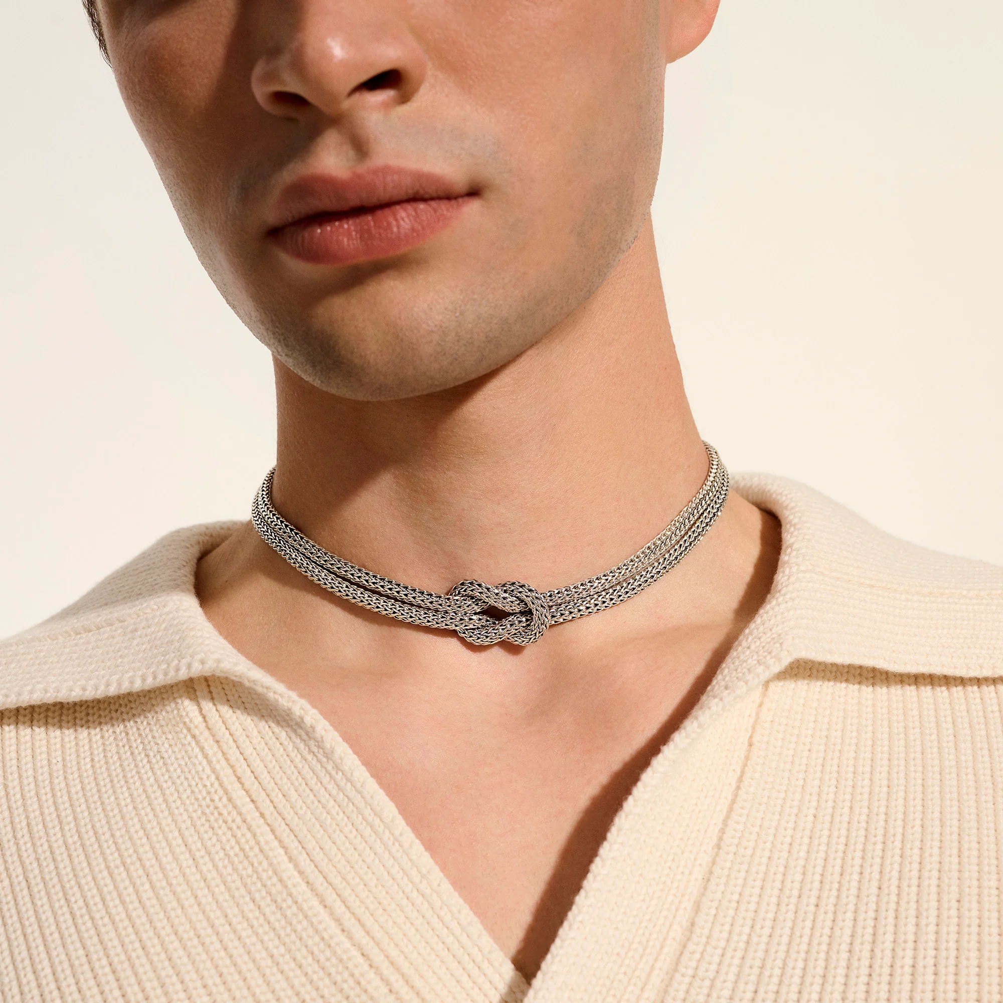 Love Knot Necklace, Sterling Silver, 10MM|NB98778 - Image 6