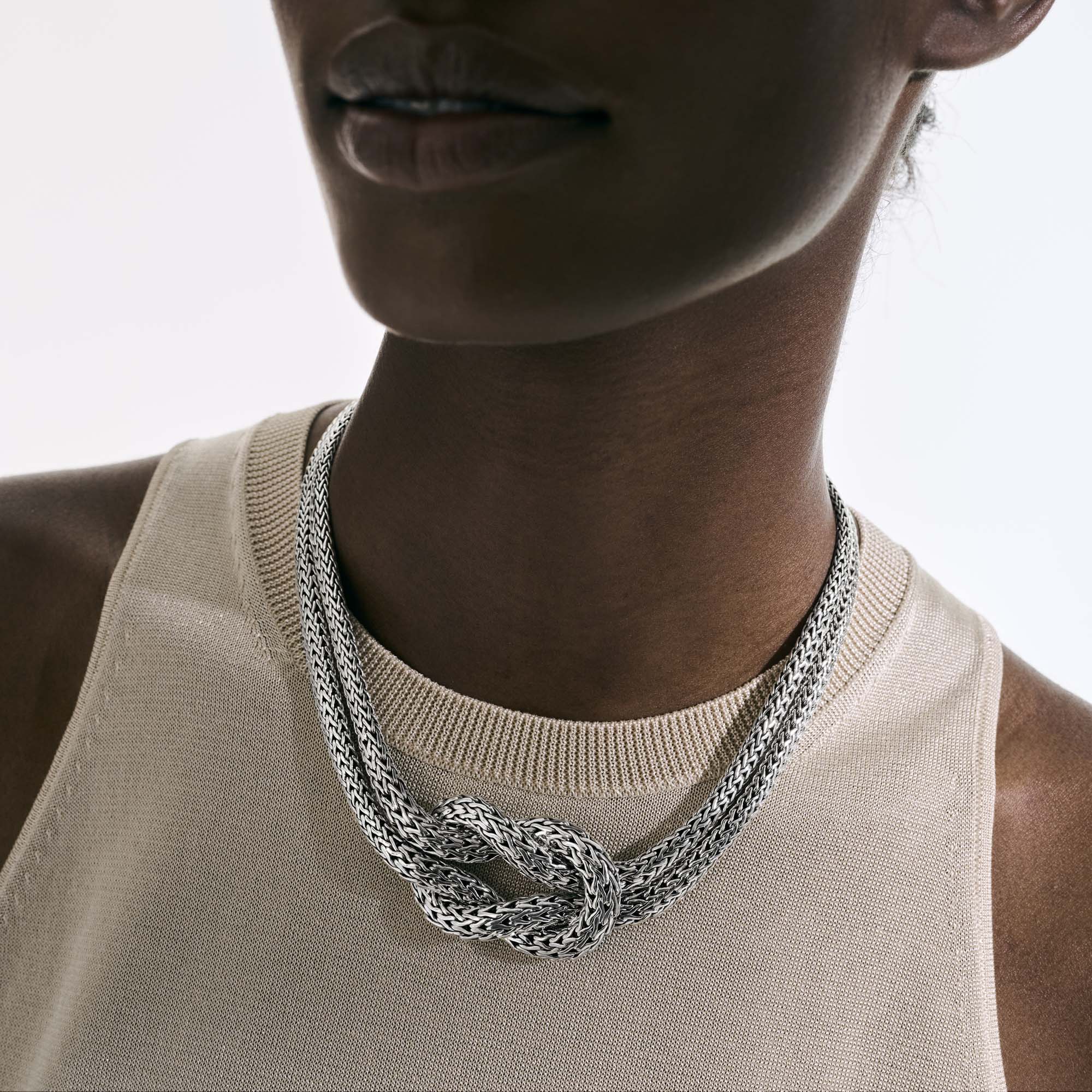 Love Knot Necklace, Sterling Silver, 11.5MM|NB901058 - Image 5
