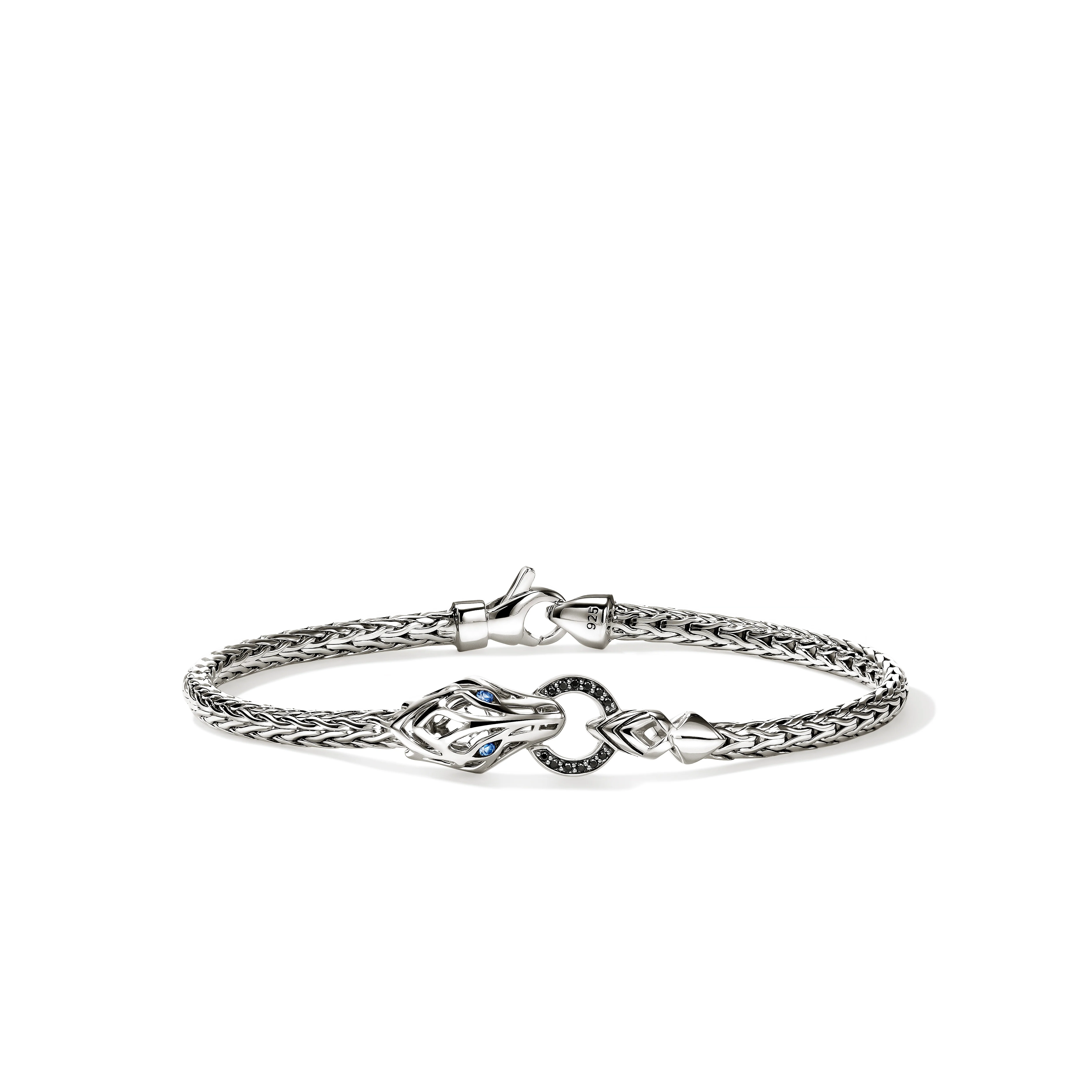 Naga Bracelet, Sterling Silver, Black Sapphire, 3.5MM|BUS603754BSPBLS