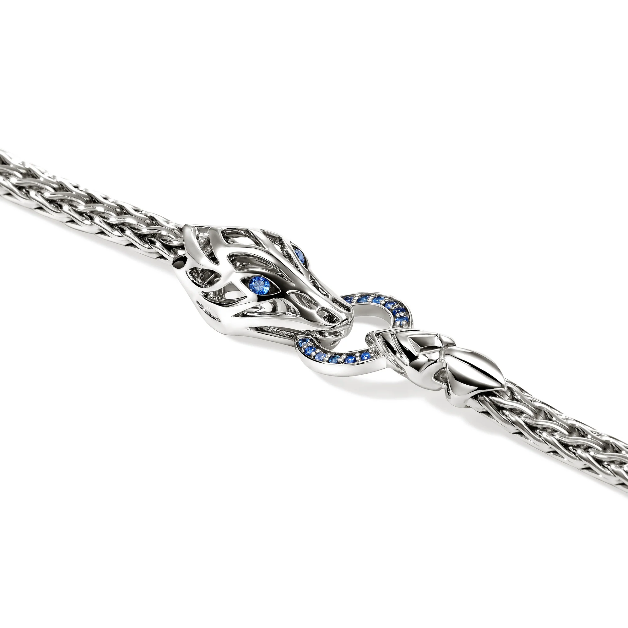 Naga Bracelet, Sterling Silver, Blue Sapphires, 3.5MM|BUS603754BSP - Image 2