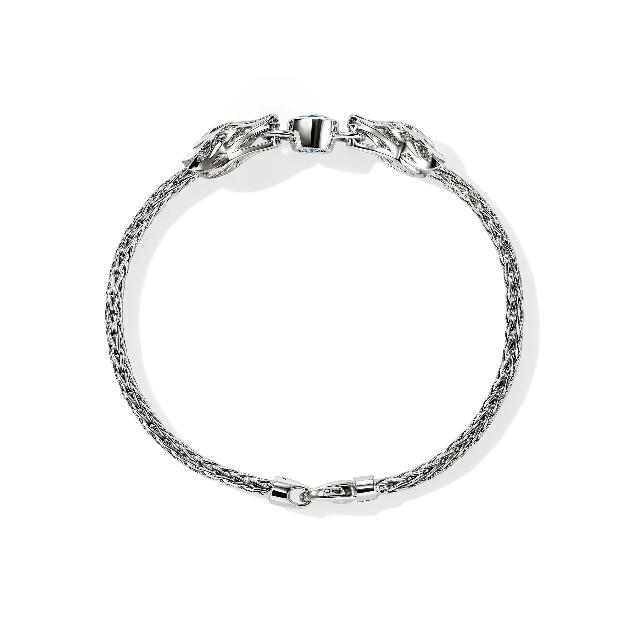 Naga Bracelet, Sterling Silver, Blue Topaz, Diamond 3.5MM|BUS604231SBTDI - Image 4