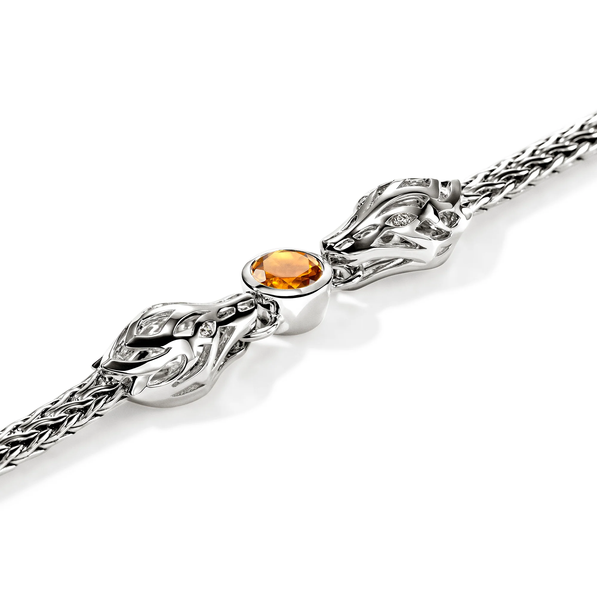 Naga Bracelet, Sterling Silver, Citrine, Diamond 3.5MM|BUS604231MCIDI - Image 2