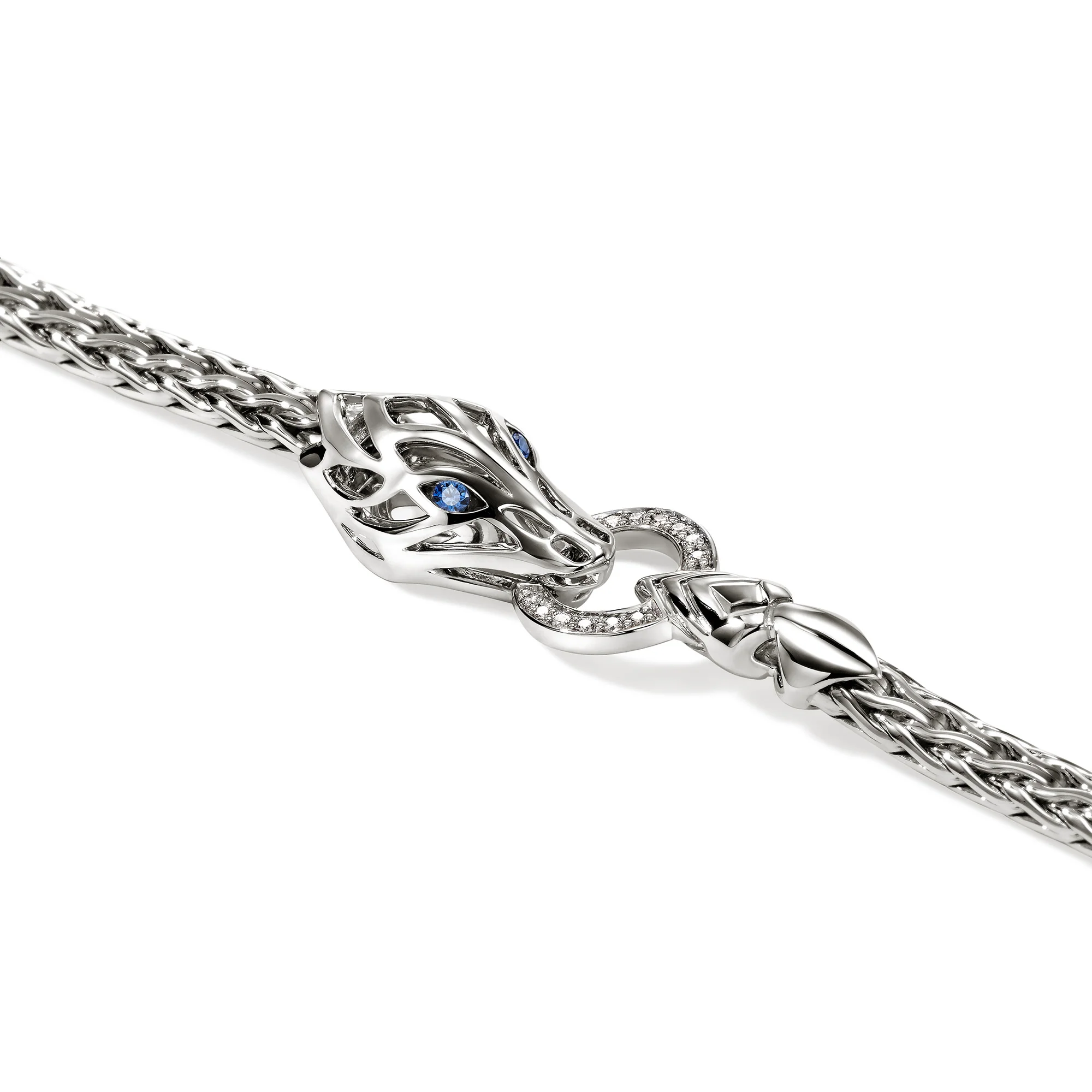 Naga Bracelet, Sterling Silver, Diamonds, Blue Sapphires, 3.5MM|BUP603752BSPDI - Image 2