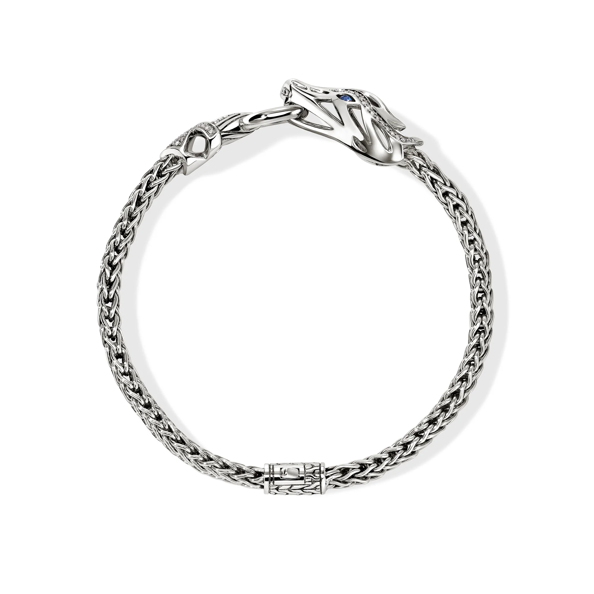 Naga Bracelet, Sterling Silver, Diamonds, Blue Sapphires, 4.4MM|BUP603742BSPDI - Image 3