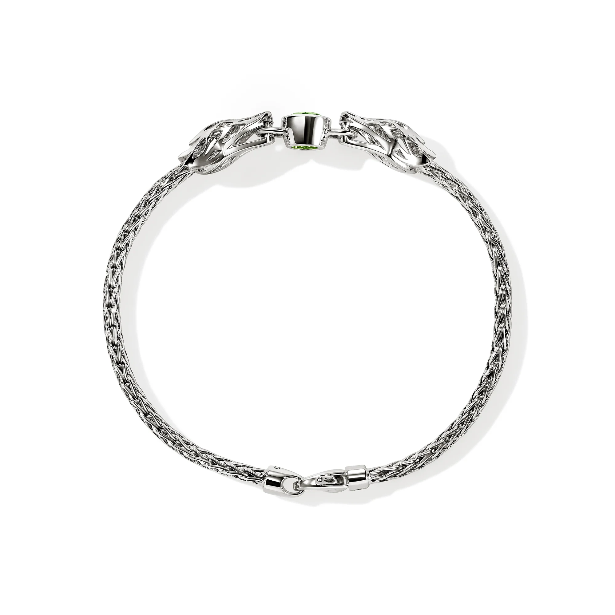 Naga Bracelet, Sterling Silver, Green Tourmaline, Diamond 3.5MM|BUS604231GTDI - Image 4