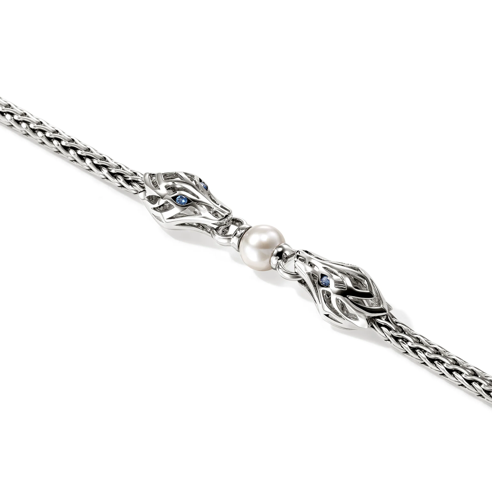 Naga Bracelet, Sterling Silver, Pearl, Blue Sapphire, 3.5MM|BUS603941BSP - Image 2