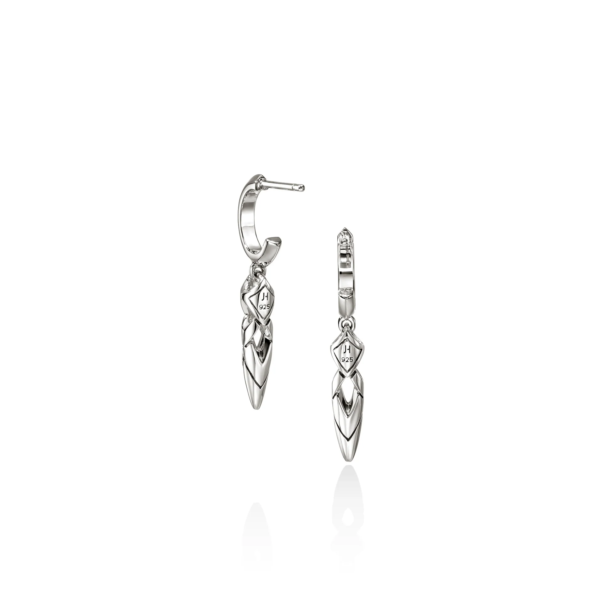 Naga Drop Earrings, Sterling Silver, Diamonds|EBP603982DI - Image 3