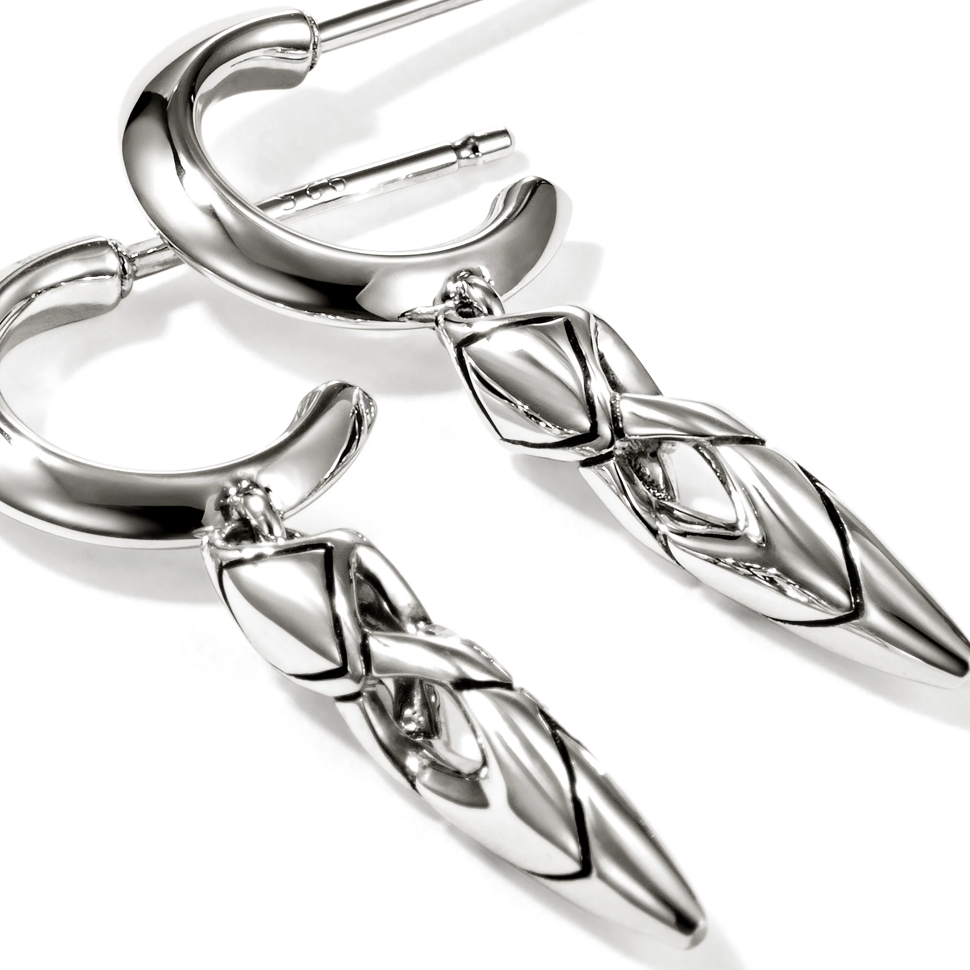Naga Drop Earrings, Sterling Silver|EB60398 - Image 2