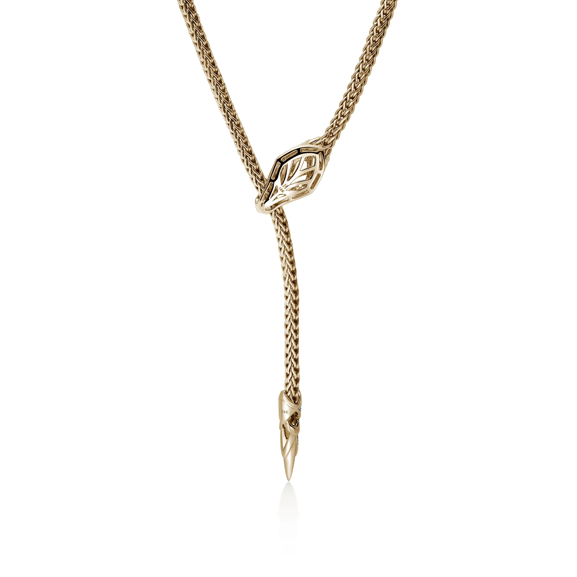 Naga Y Necklace, Gold, Diamonds, 4.4MM|NGGX6034812DI - Image 4