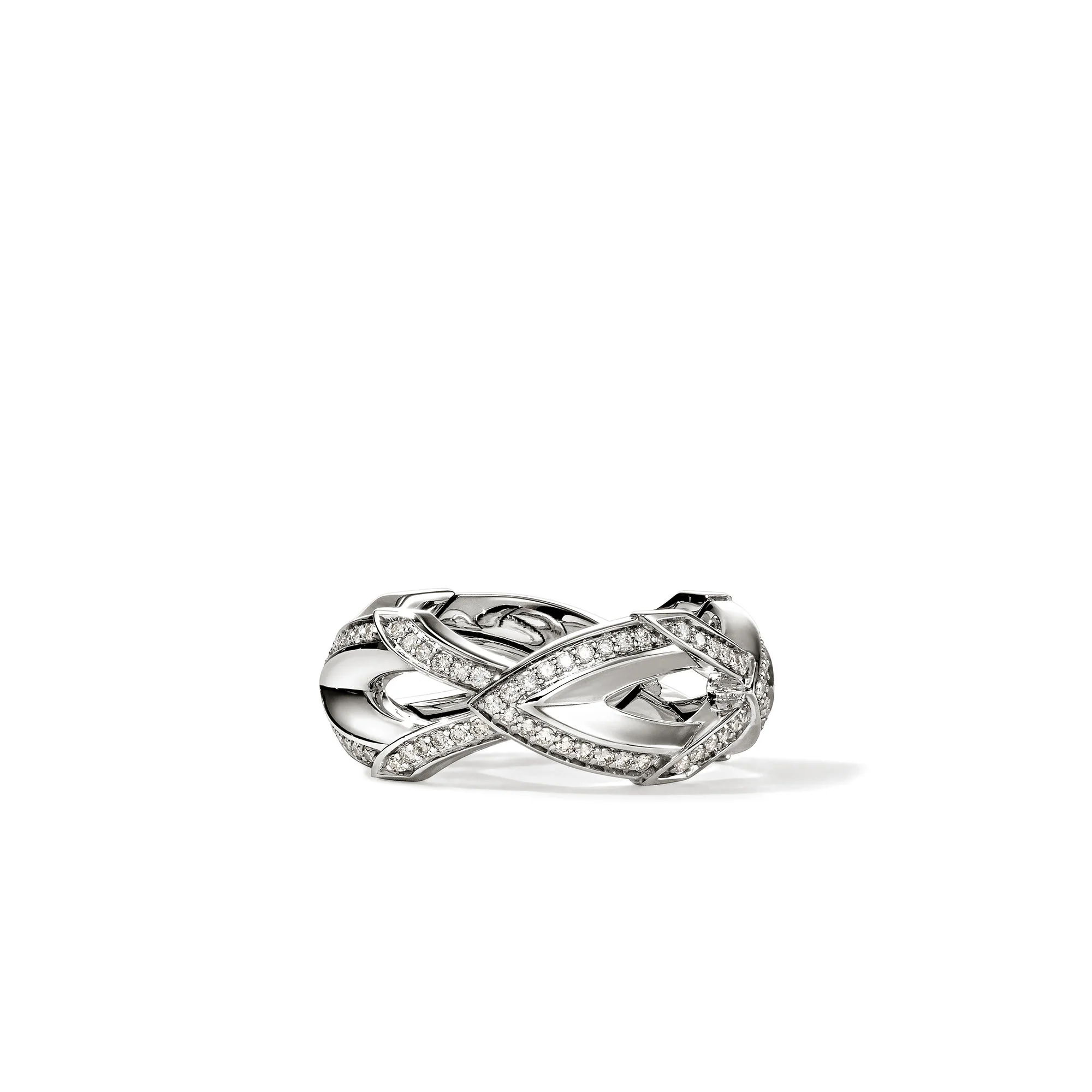 Naga Ring, Sterling Silver, Diamonds, 8.5MM|RBP604082DI