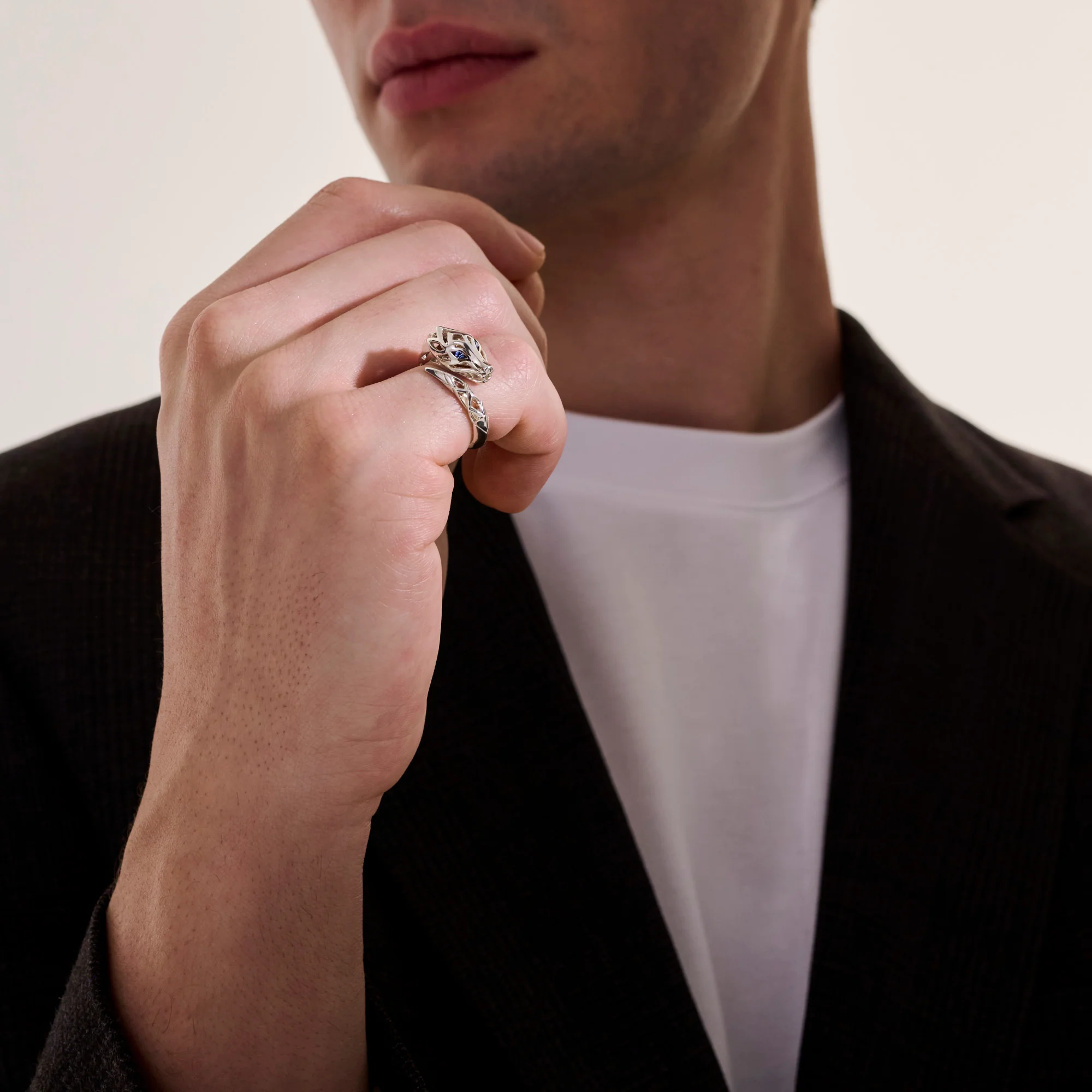 Naga Ring, Sterling Silver|RBS603551BSP - Image 6