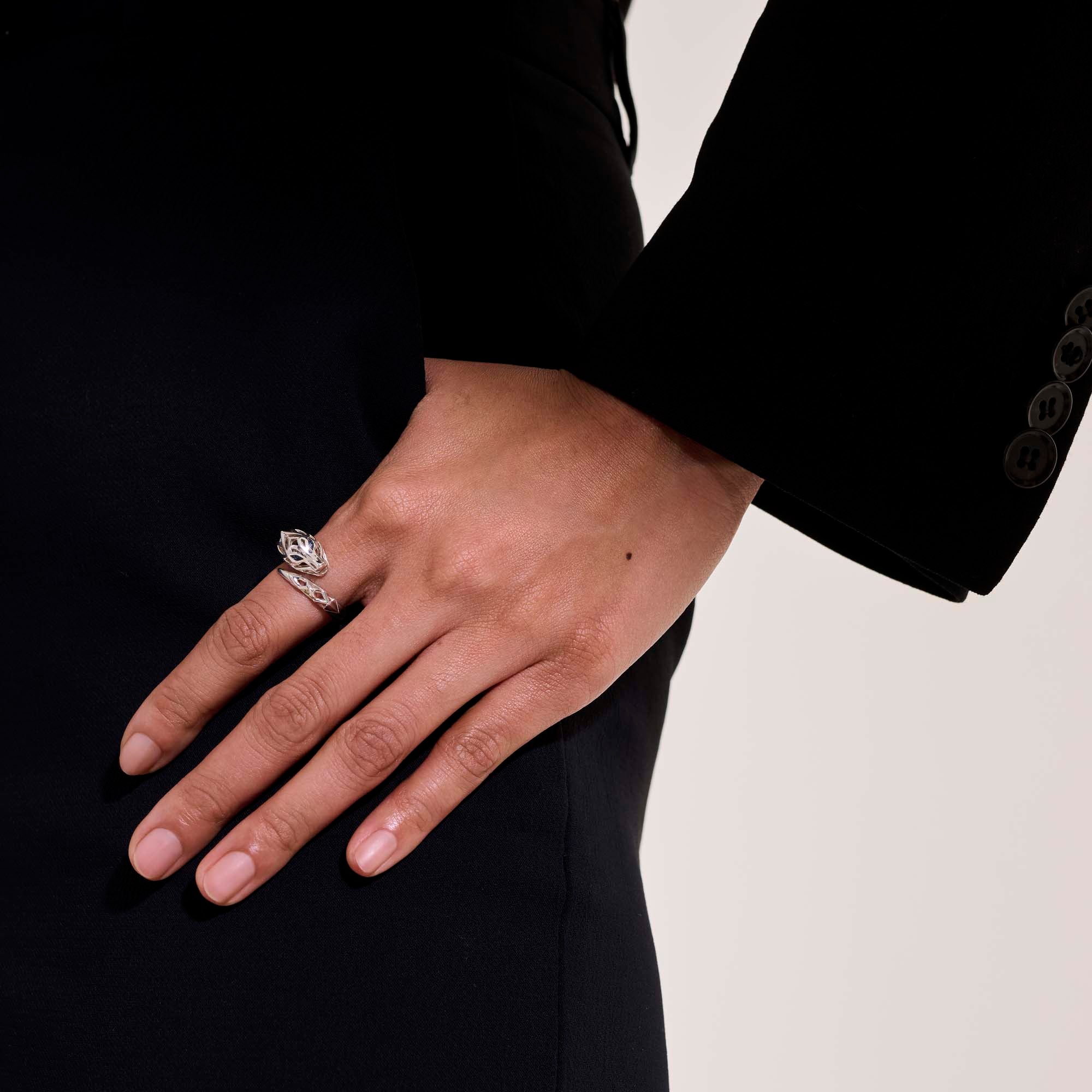 Naga Ring, Sterling Silver|RBS603551BSP - Image 7