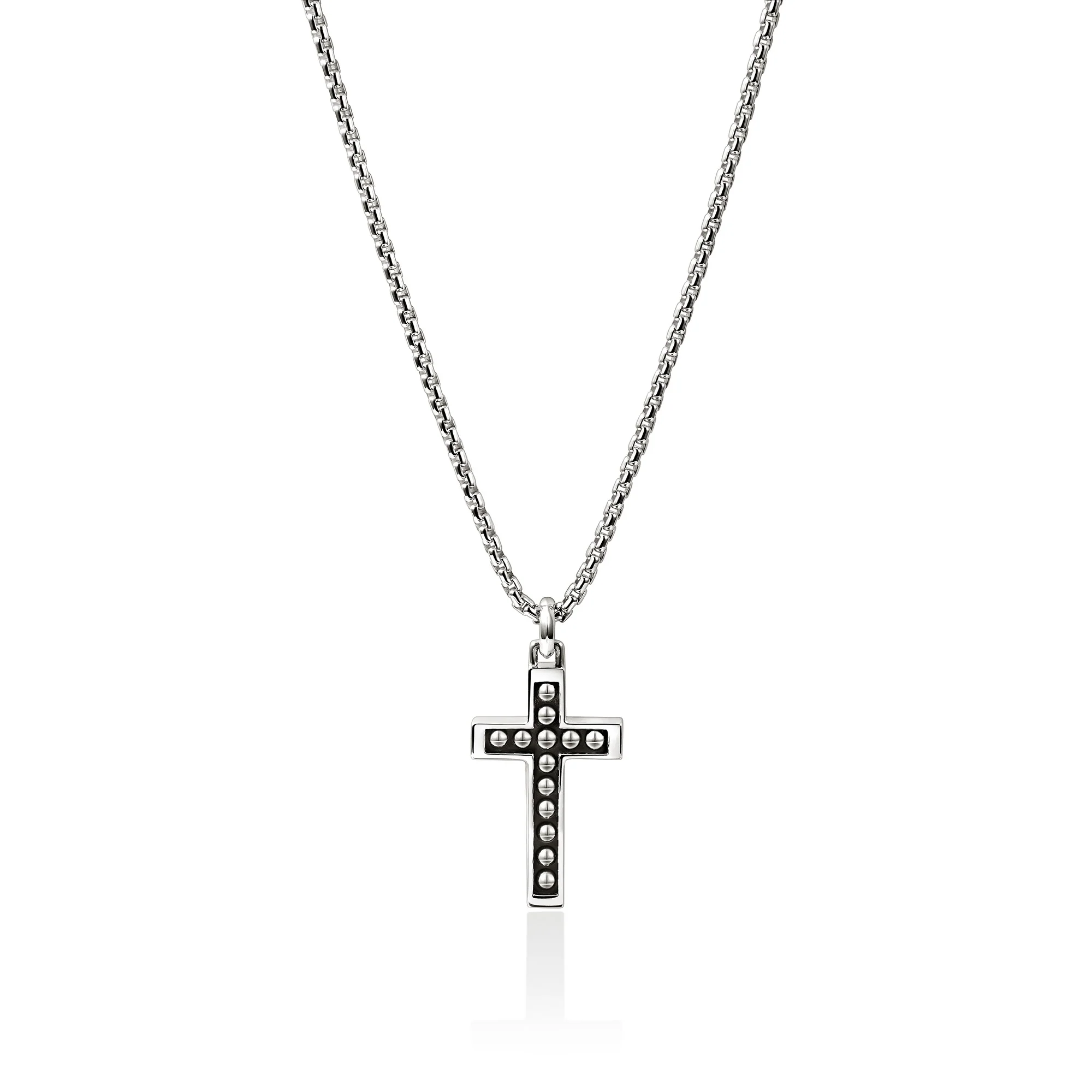 Nailhead Cross Pendant, Sterling Silver|HM30179 - Image 3