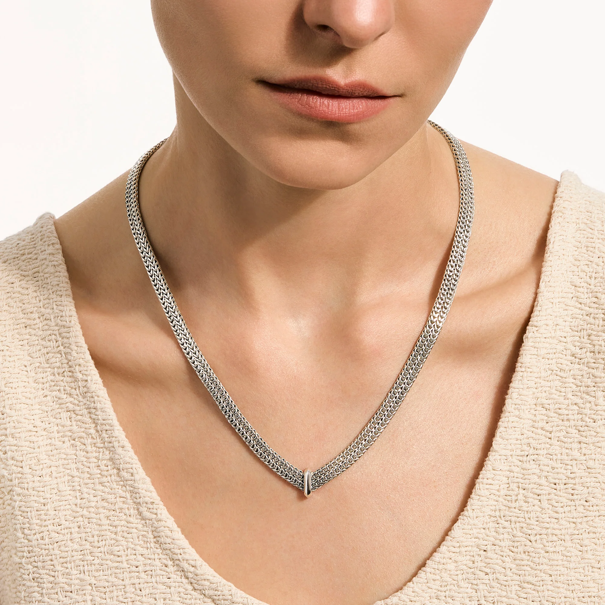 Icon Link Necklace, Sterling Silver, 6MM|NB98935 - Image 5