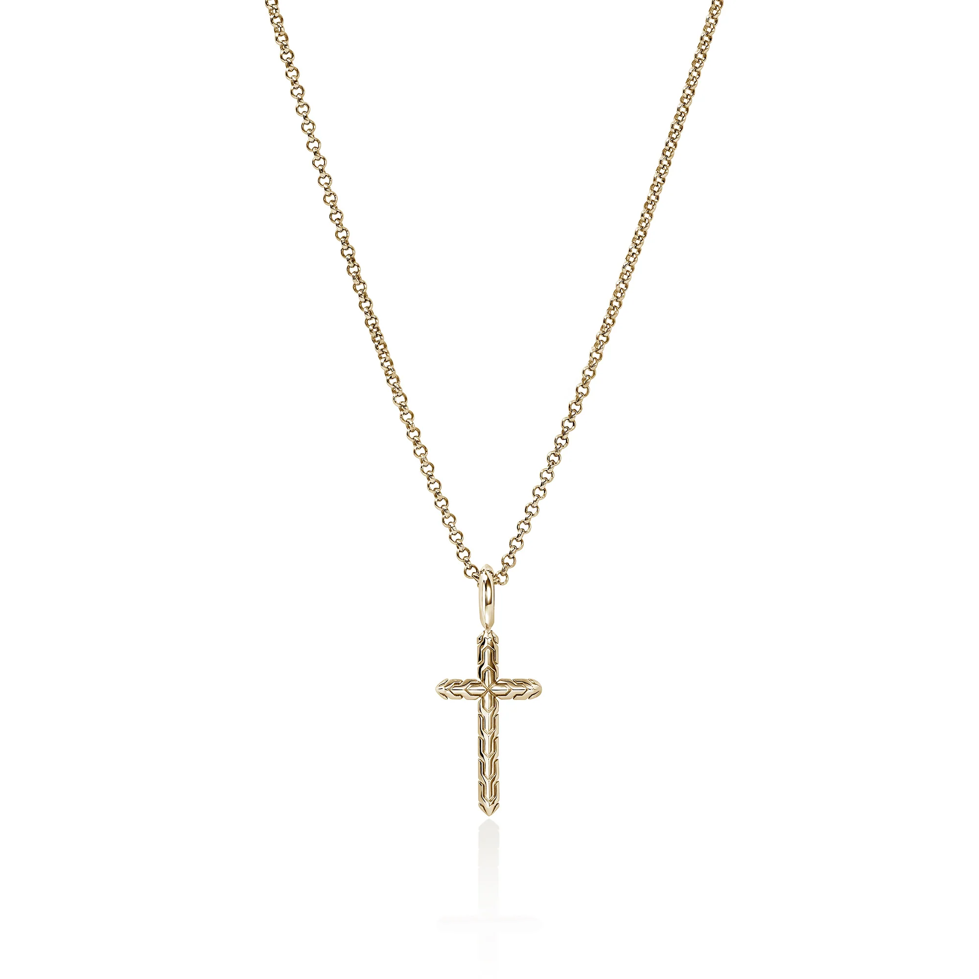 JH Essential Cross Necklace, Gold|NGG989377